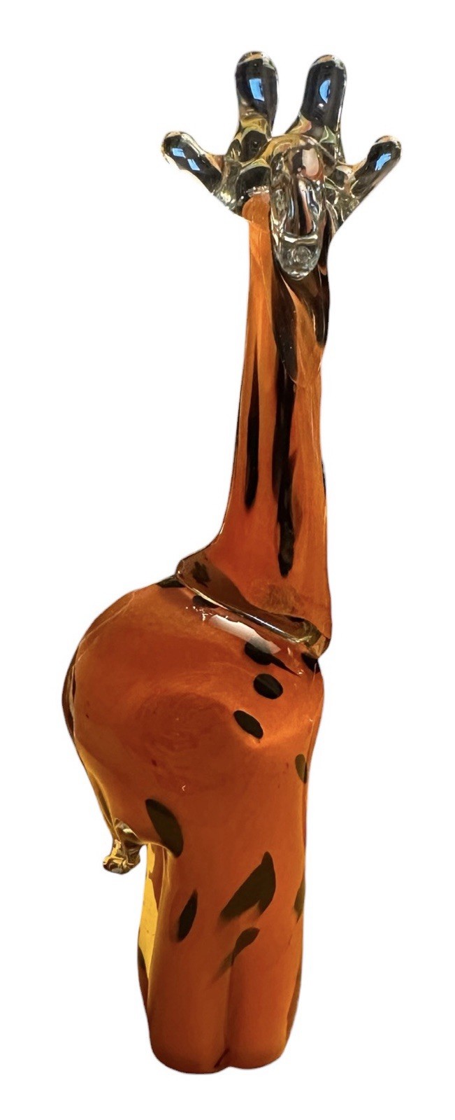 Ngwenya Hand Blown Glass Giraffe Figurine Handcrafted in Swaziland Africa 6.5”