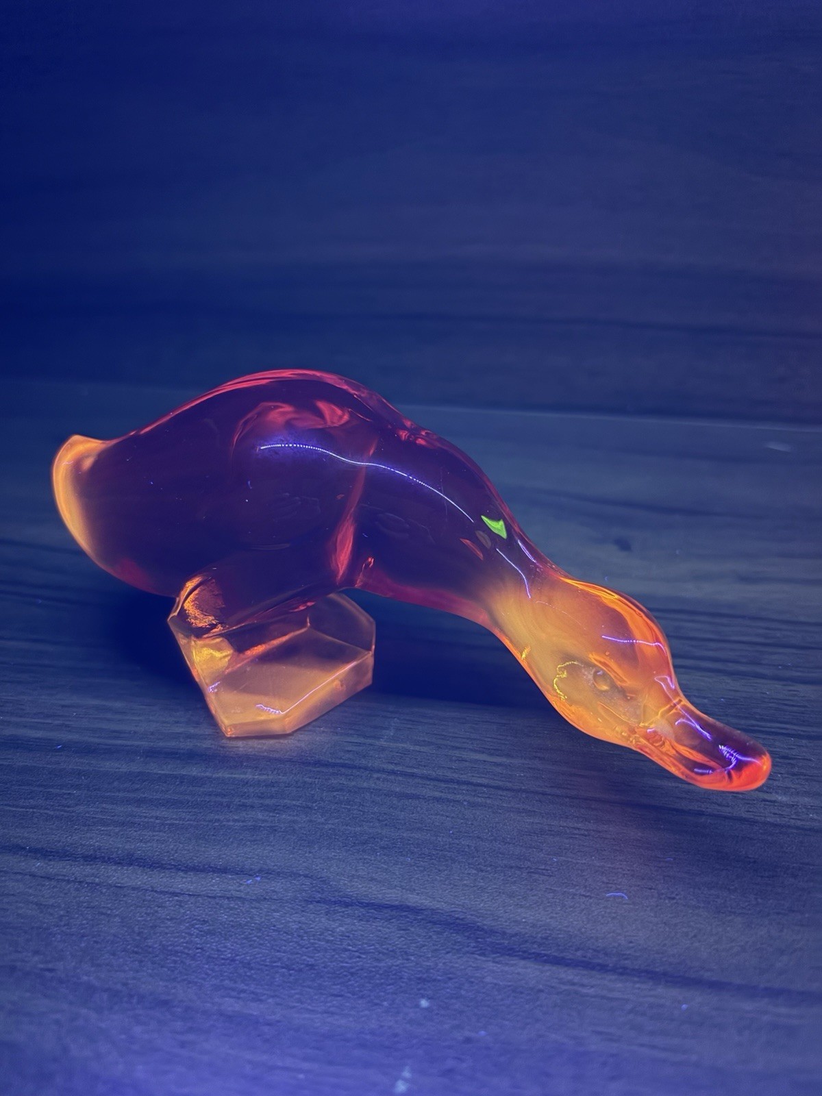 Viking Glass Amberina Duck Figurines Matched 3pc Set – 9″, 5″, 6″ Epic Art Glass