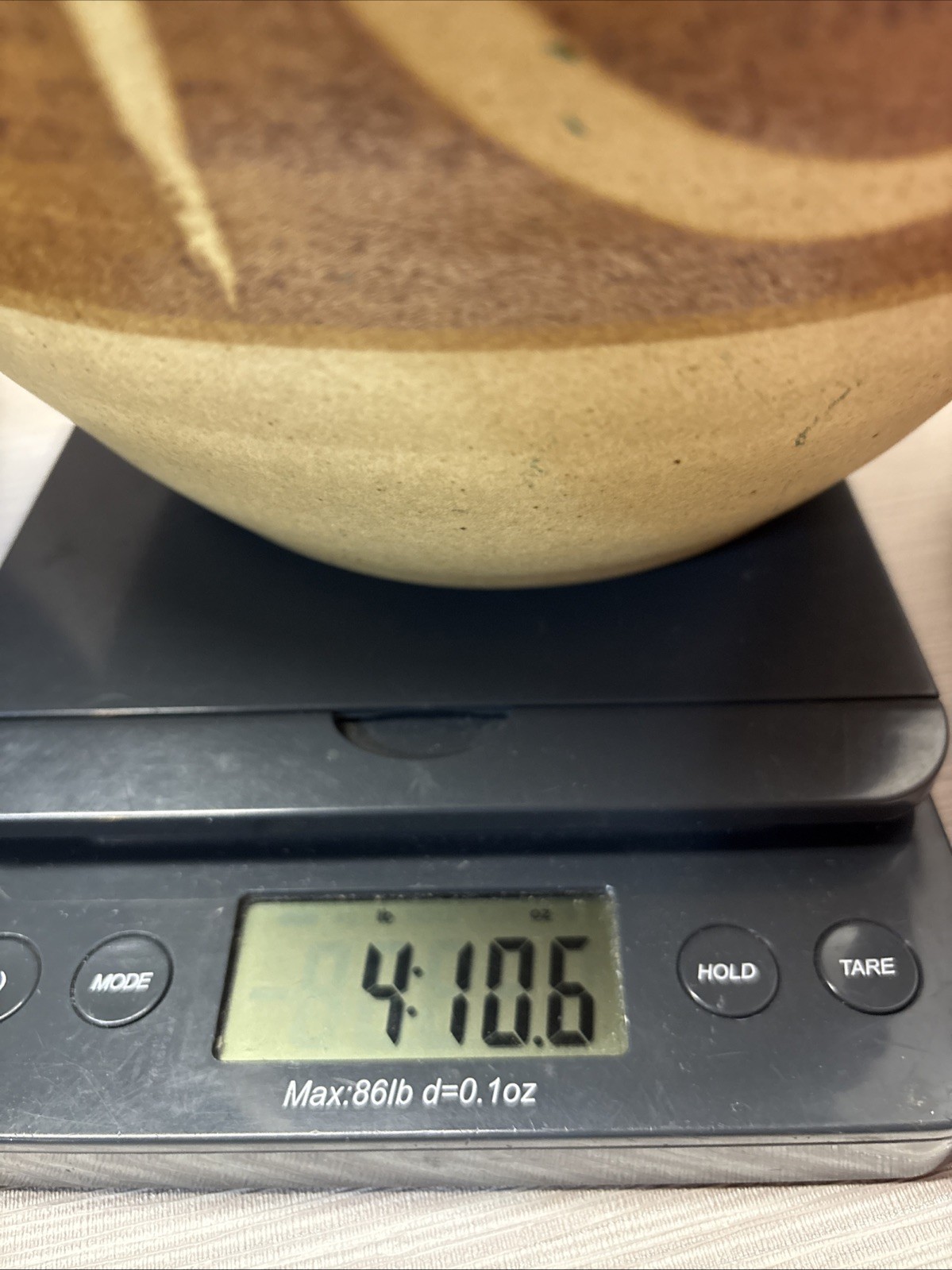 1970s Stoneware Designs West Pottery Bowl 8.75” Heavy 4 Lbs+ *Flaw* FREE SHIP
