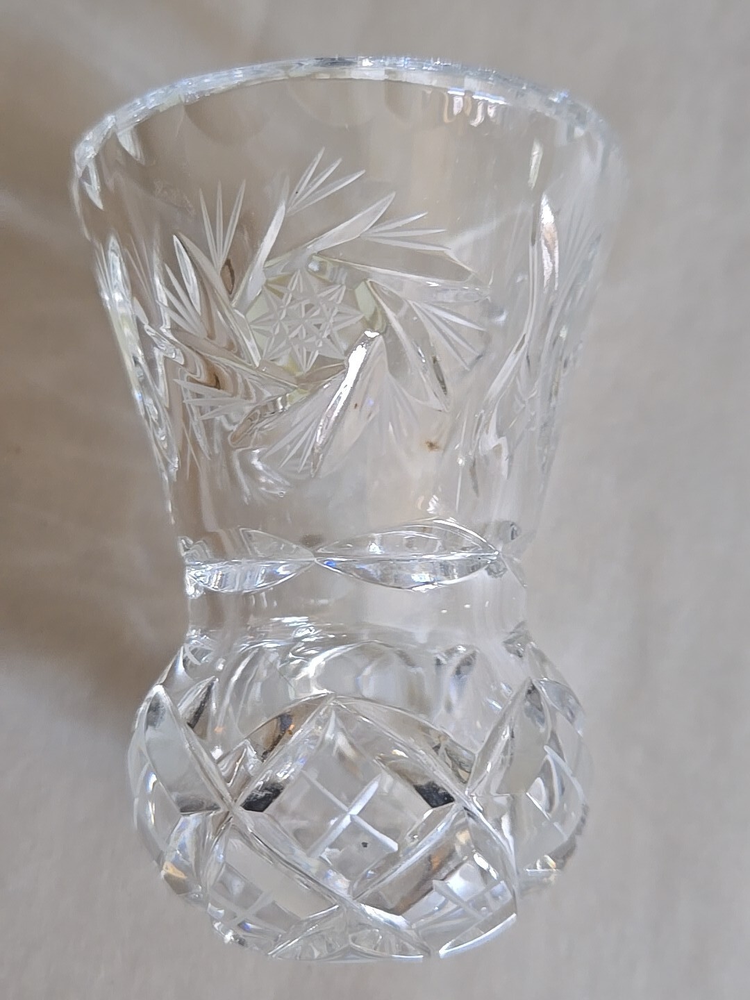 BeautifulBohemia 2 Crystal Vases. 4″ & 3″ Inches Tall. Made in Czech Republic.