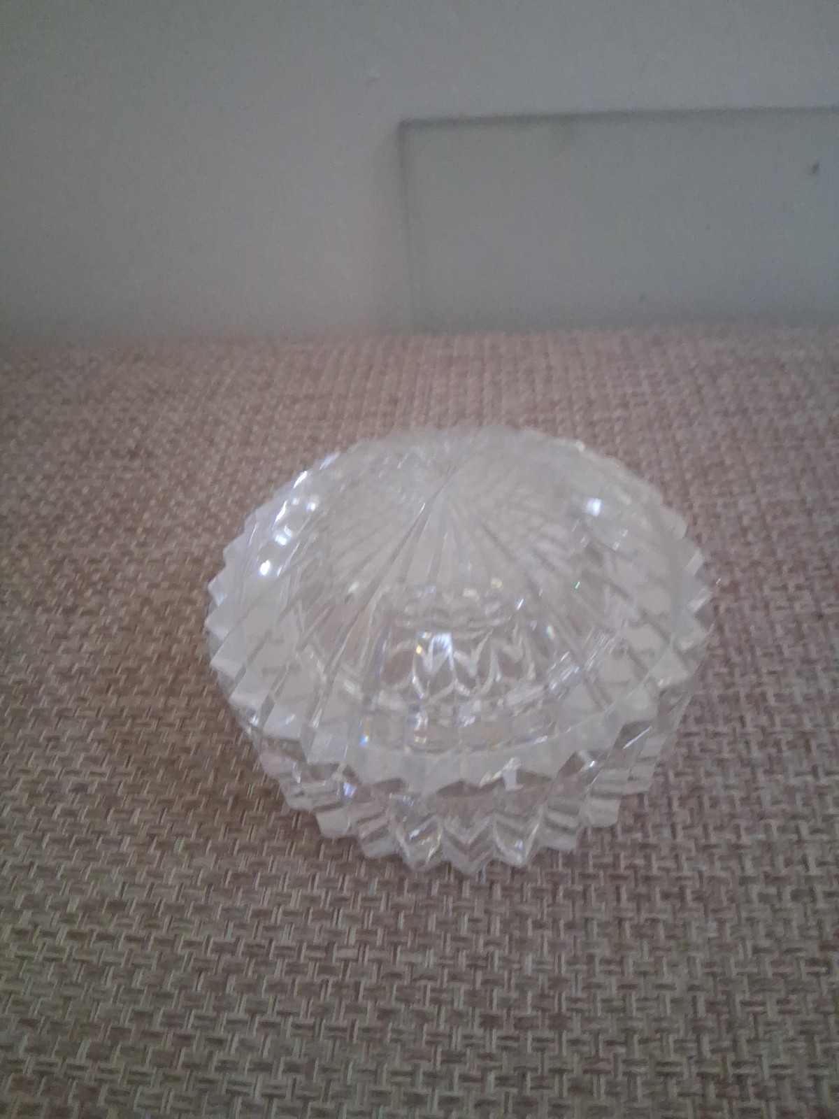 Vintage Waterford Crystal Round Lidded Trinket Box- Made In Ireland