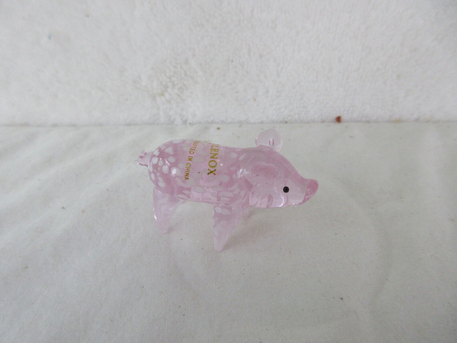 GORGEOUS~~LENOX ~ “Handcrafted Art Glass -[ 1-3/4” ] Pig Figurine”~~~QUALITY!!