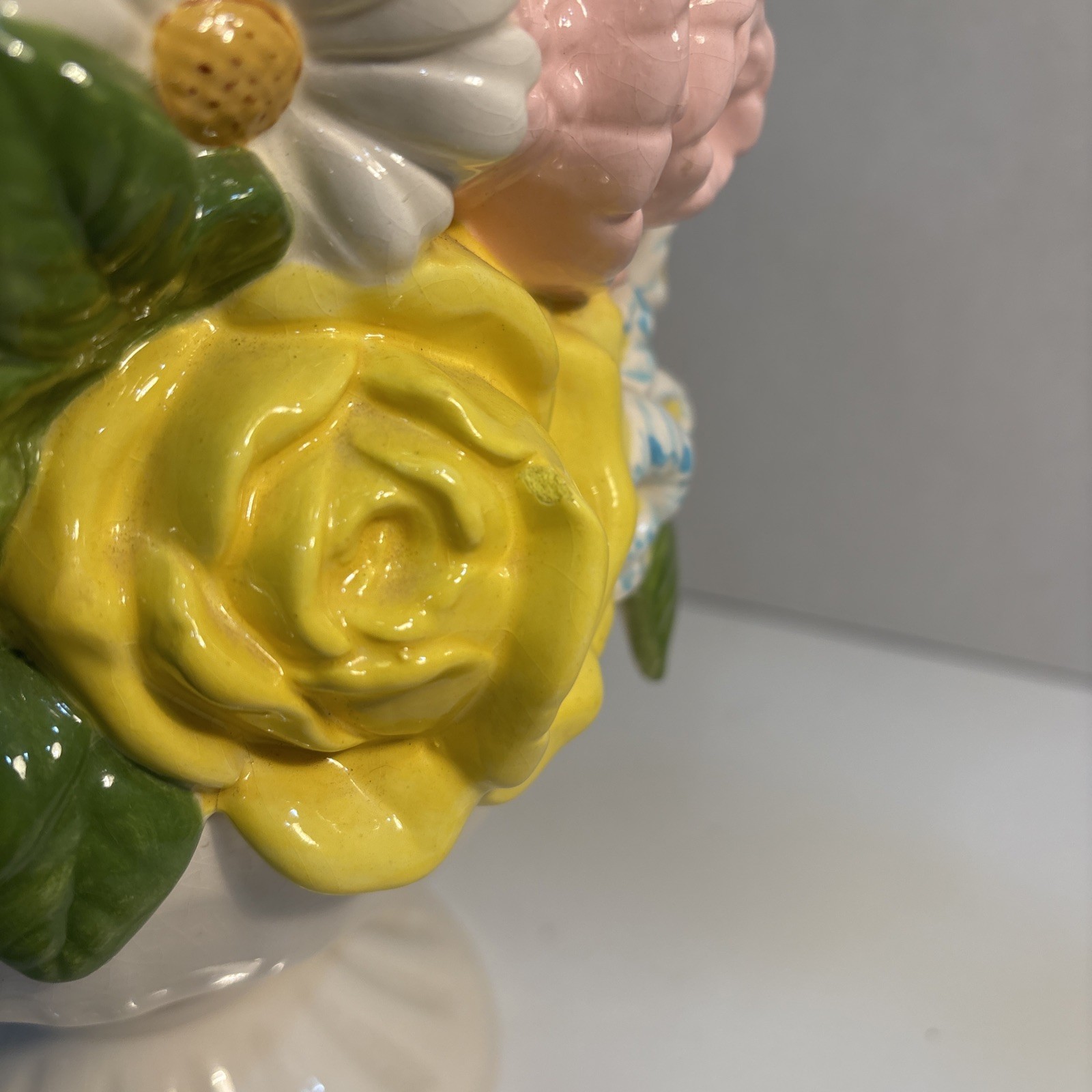 Holland Mold Vintage Ceramic Flower Vase 13” Signed By Artist and dated 1974