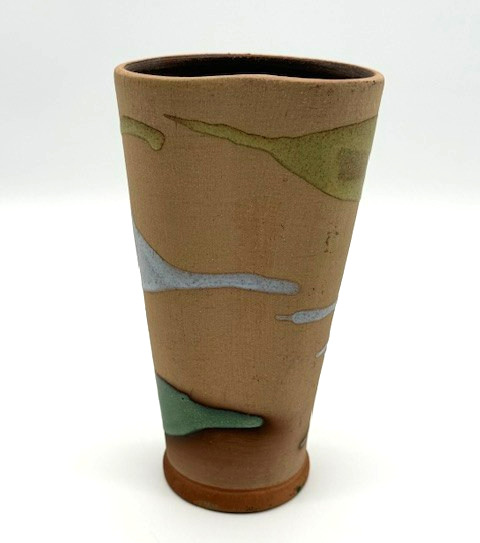 Stamped ALFADON Studio Pottery Vase 8″ Stoneware Earth Tone CLA Mark