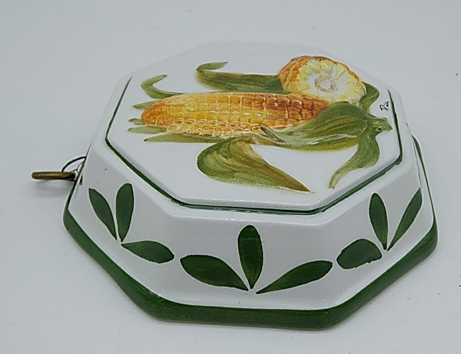 Ears of Corn 🌽 Ceramic Wall Hanging Mold ABC Bassano Italy 5.5″ Kitschy Kitchen