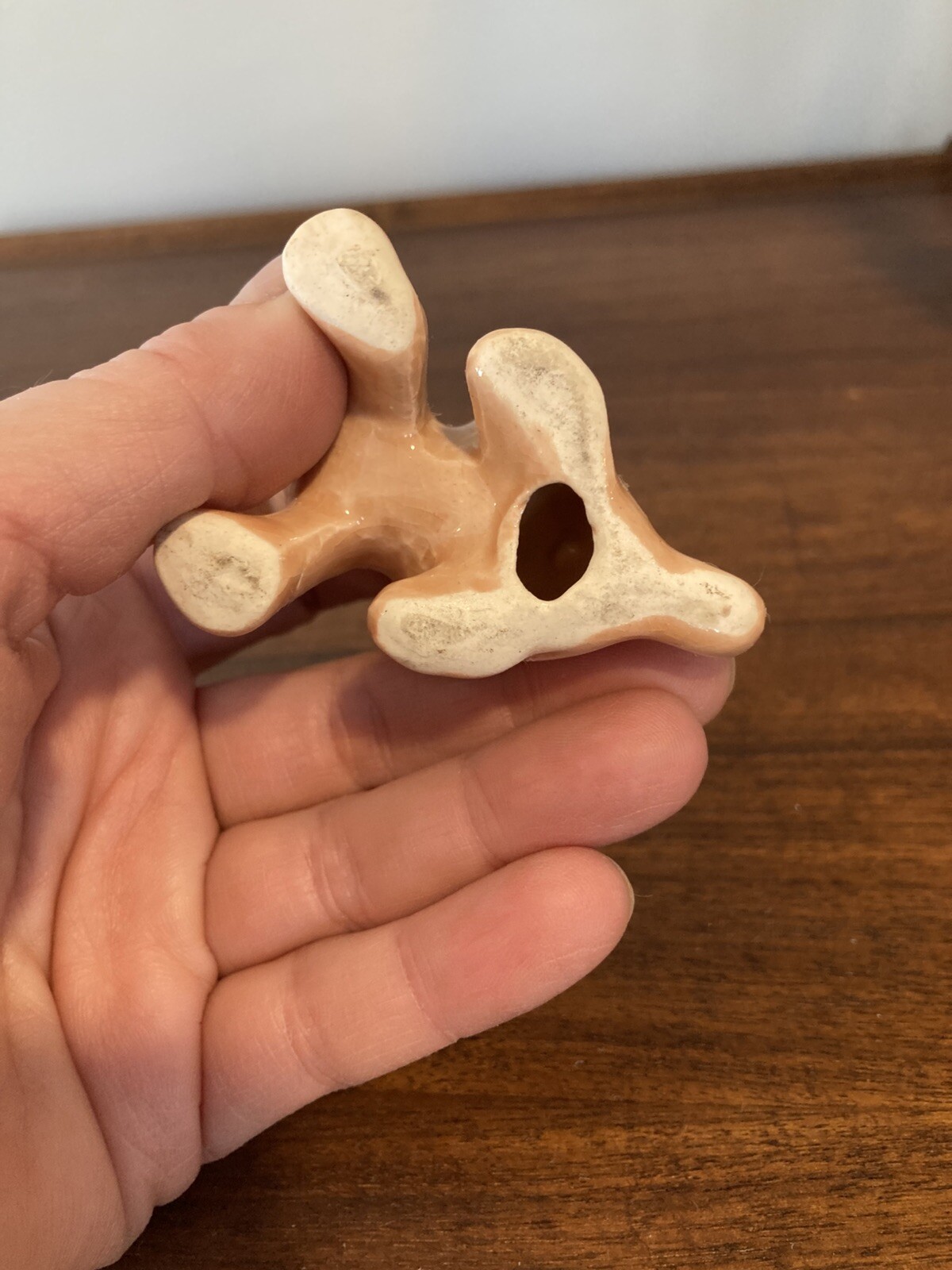 Vintage Grindley Ware Dog Figurine Folk Art Hound 1930s Sebring Ohio Pottery