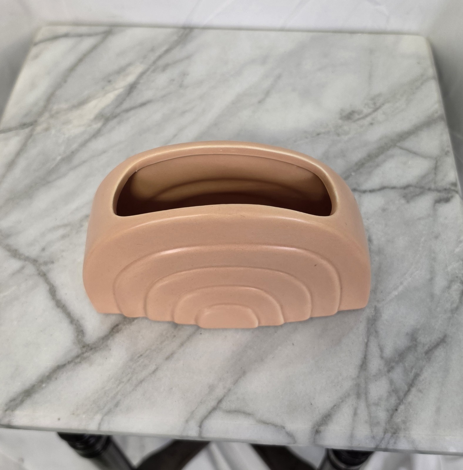 Art Deco Orange Peach Vase