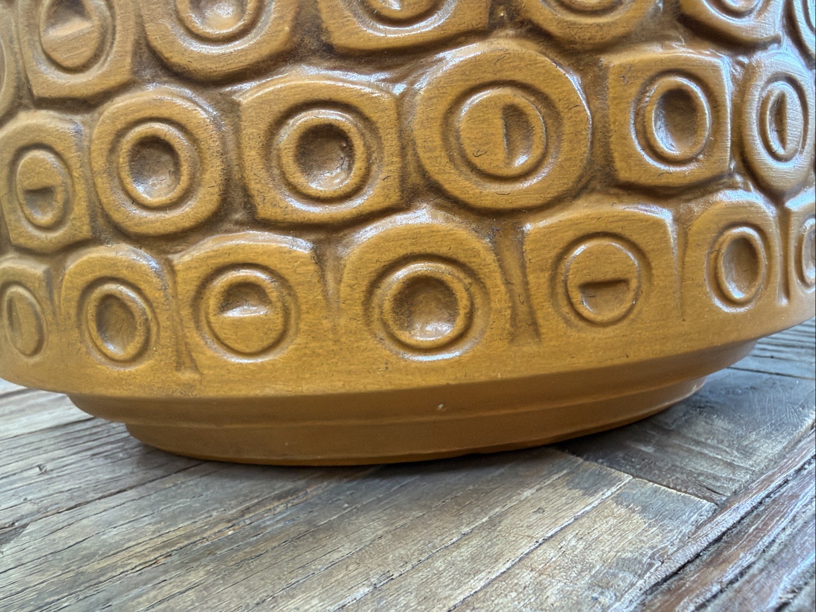 Large McCoy Scandia Gold Vase Planter Mod Retro Mid Century MCM Pottery USA 70s