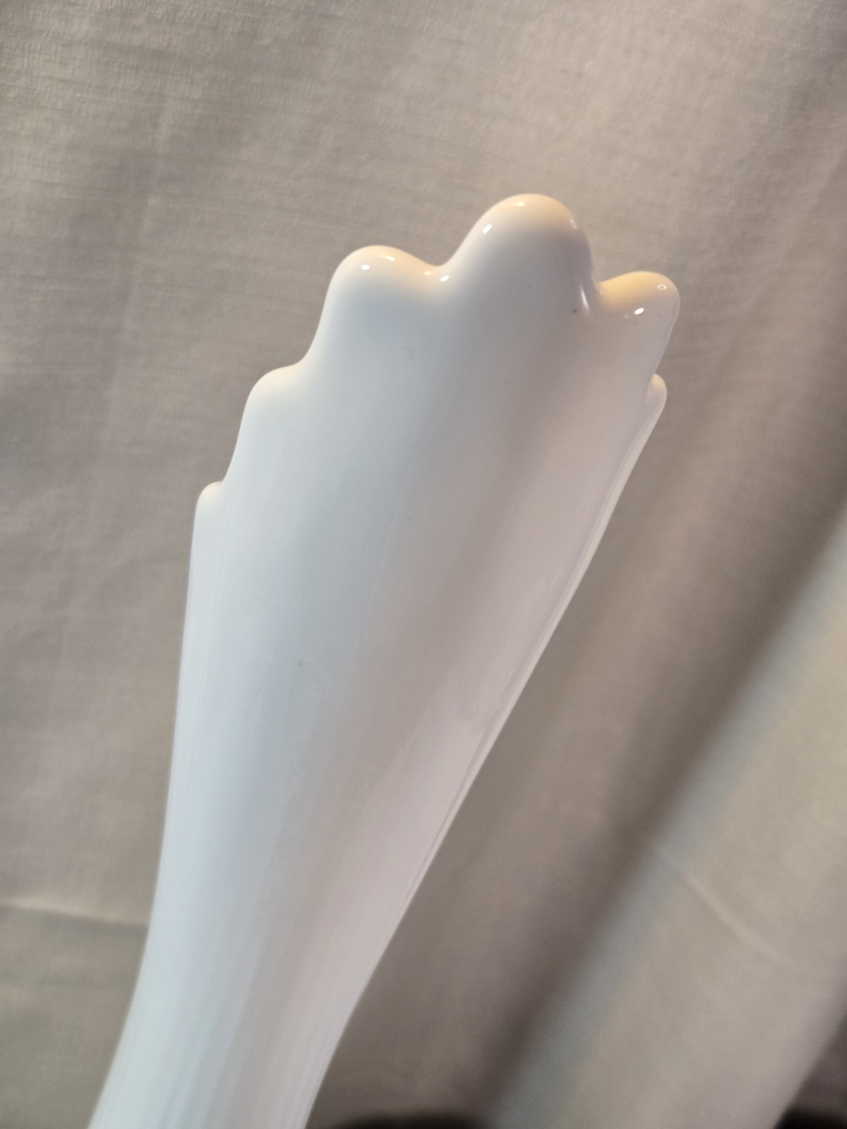 Fenton Milk Glass Swung Vase Hobnail Pedestal 22.5″ Vintage