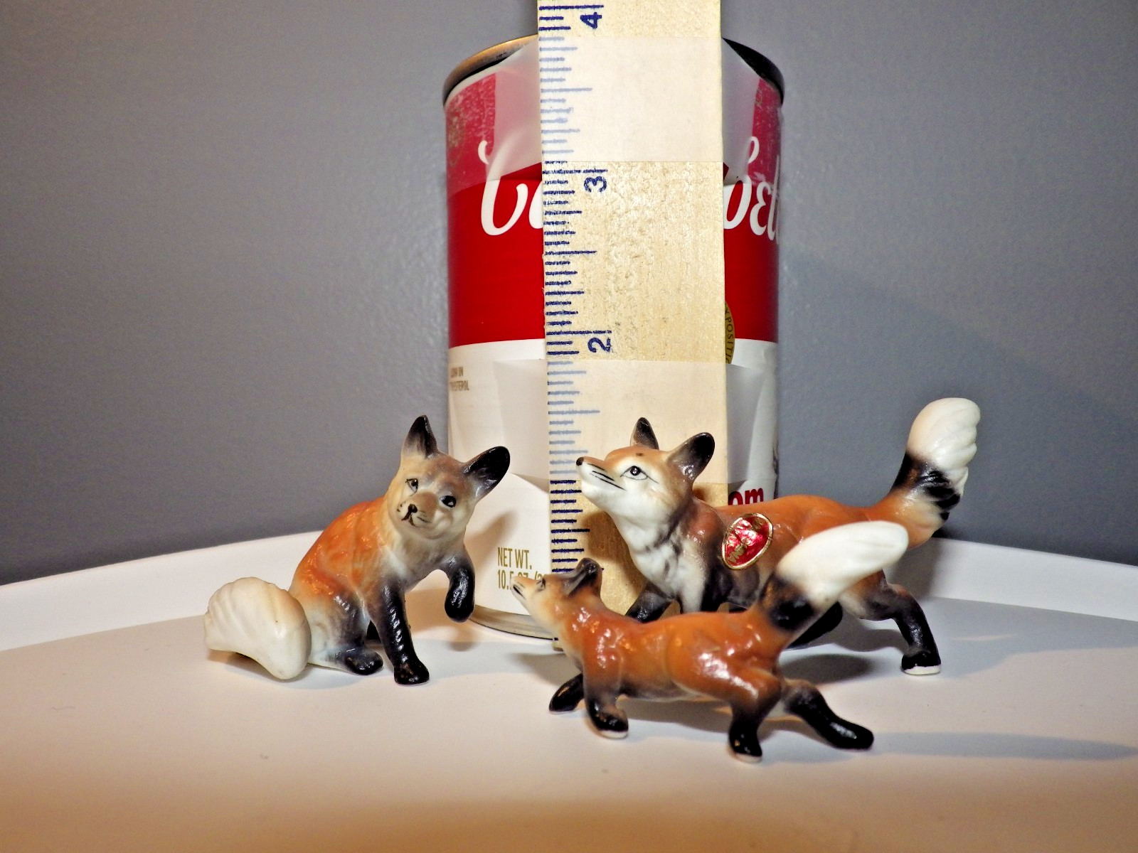 Beautiful Bone China Japan Adorable Fox Figurines set of 3
