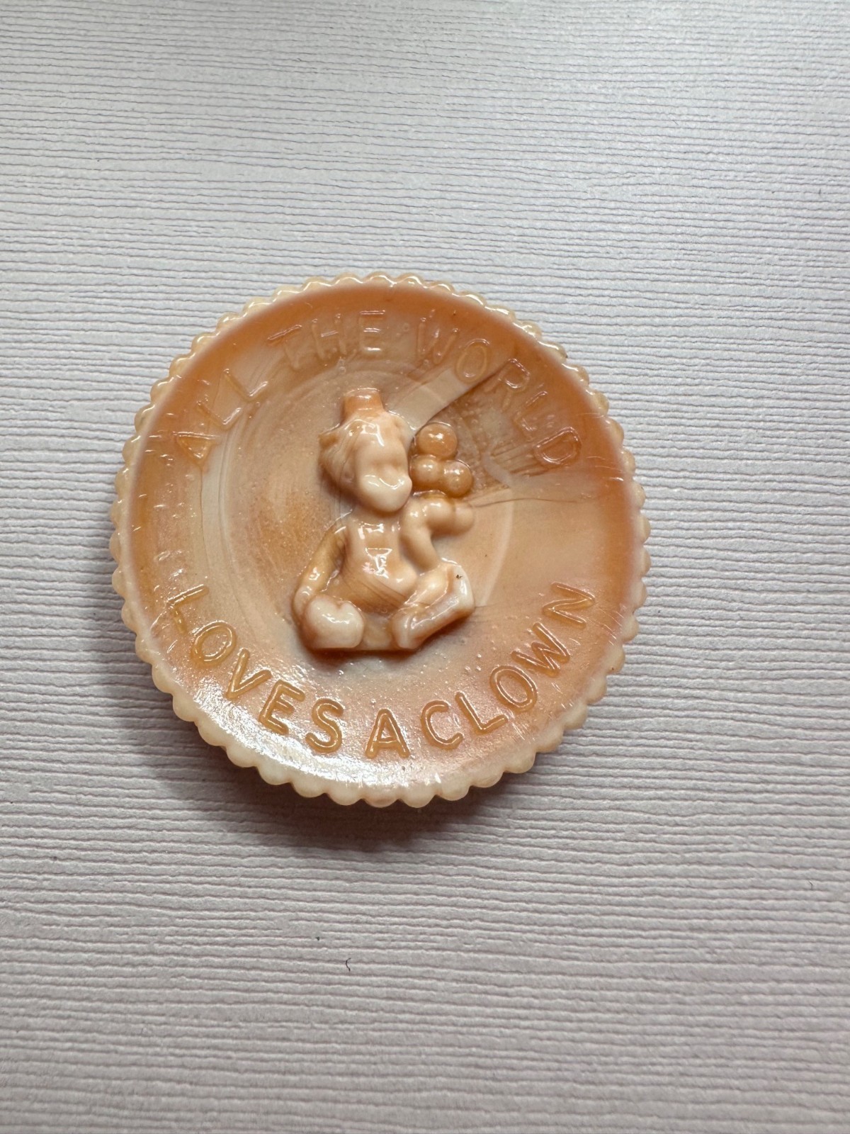 Mosser Glass Pee Wee Clown Plate All World Loves A Clown Letter M