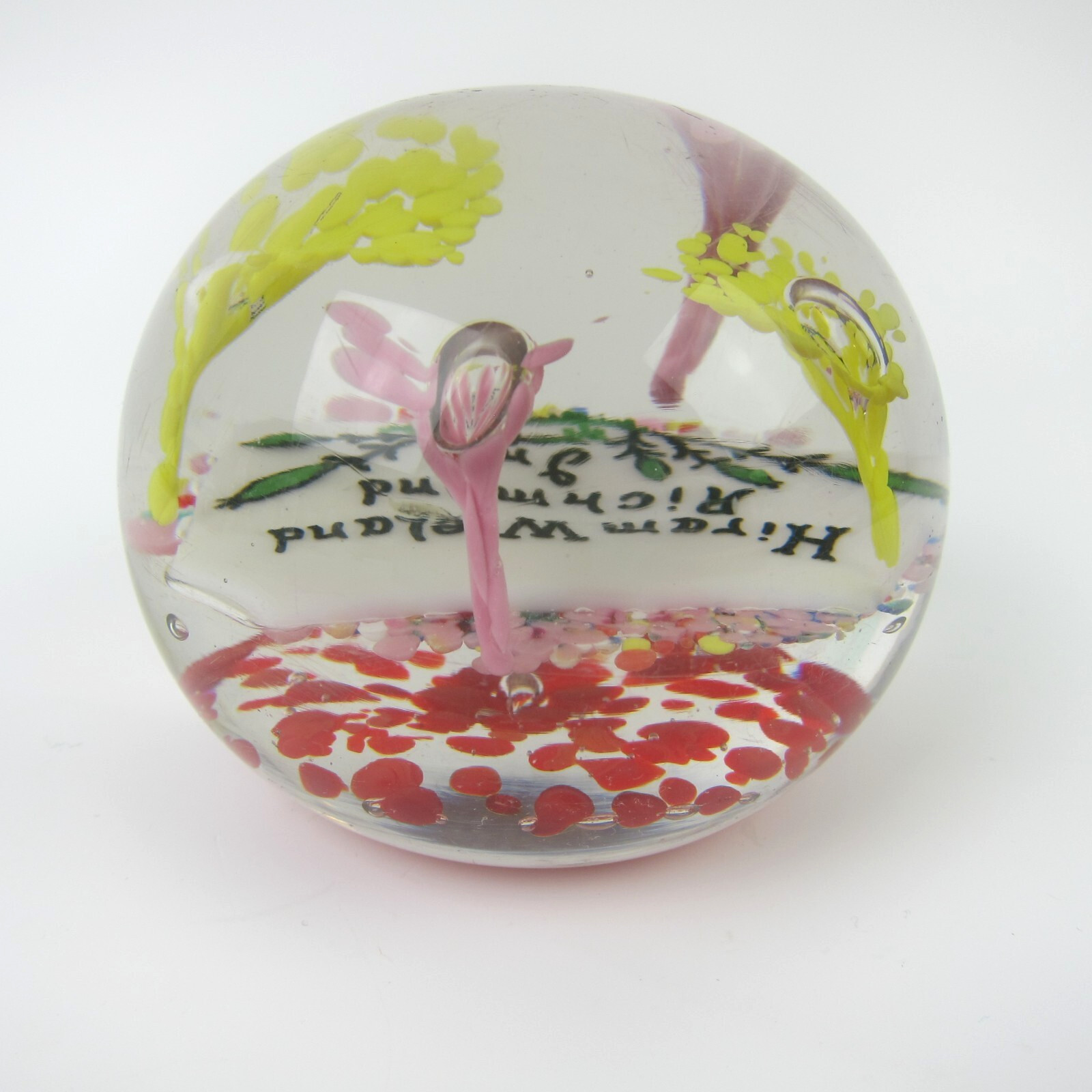 Vintage Art Glass Paperweight Degenhart Cambridge Ohio Hiram Wieland Richmond IN