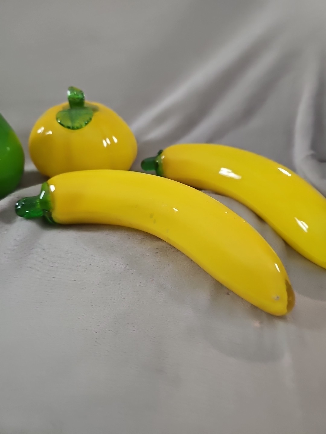Vintage moreno style art glass fruit pumpkin bananas pear