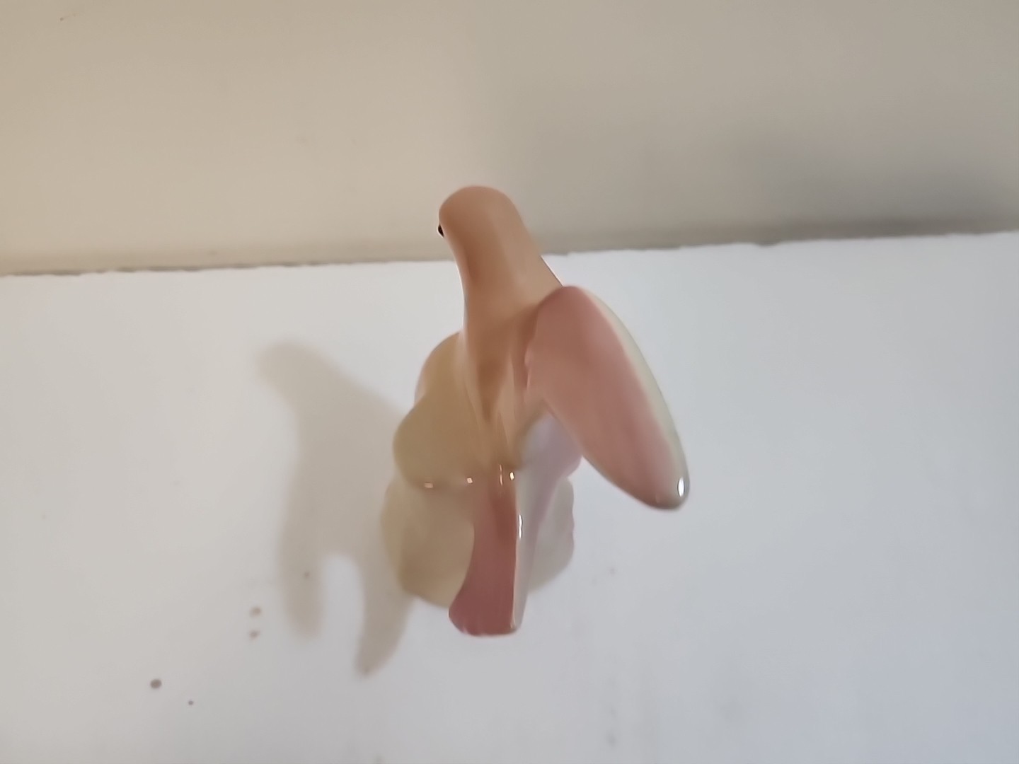VTG Royal Copley Swallow Bird Tree Stump Figurine Pink Mauve MCM 1950’s Ceramic
