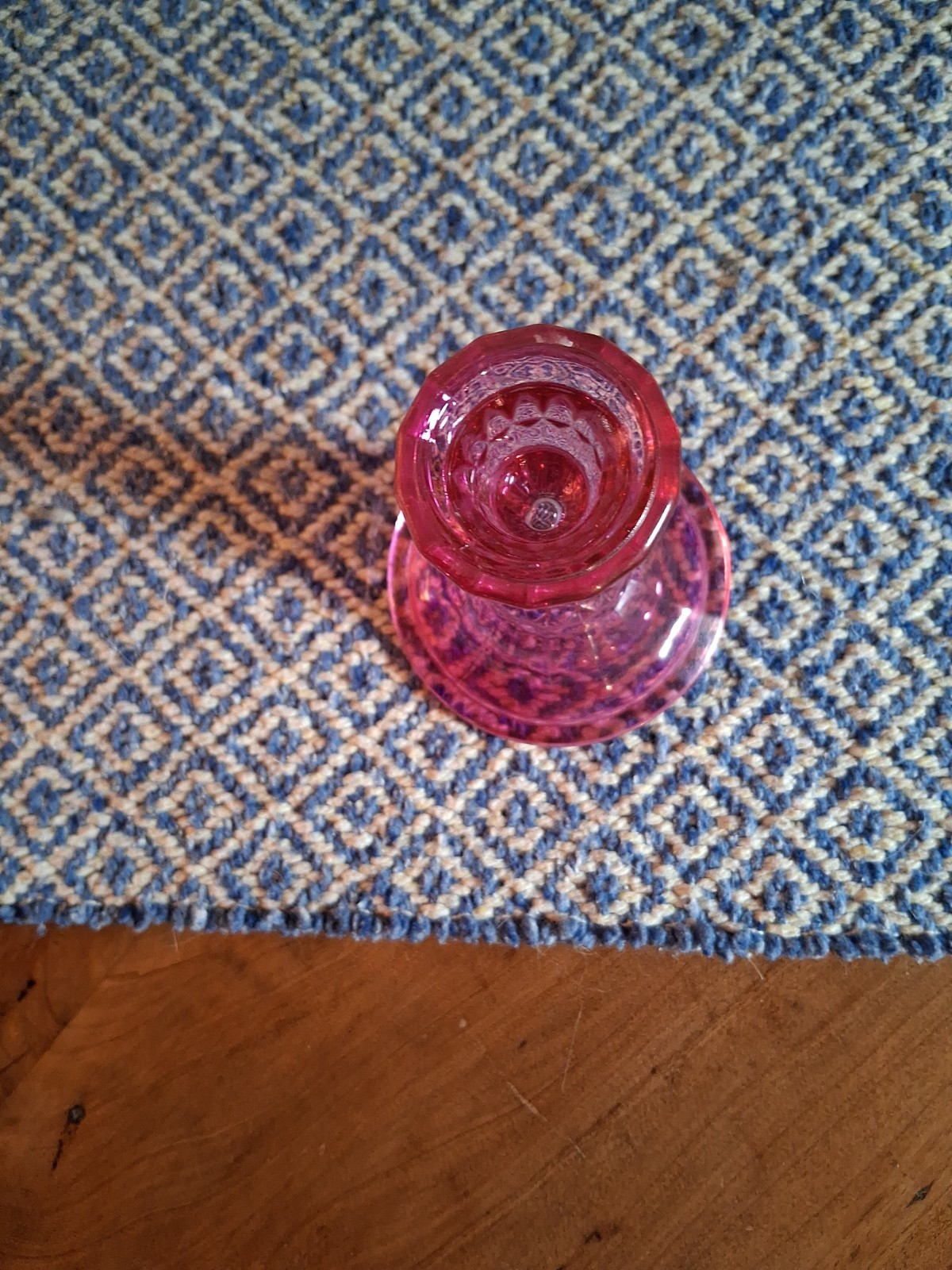 carnival glass candle stick holder vintage
