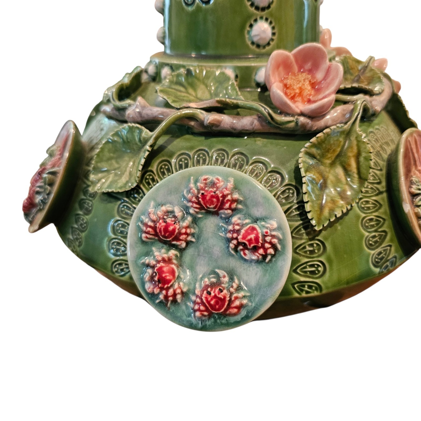 Vintage Bordallo Pinheiro Fantasia Jug Caldas da Rainha Faience Portugal