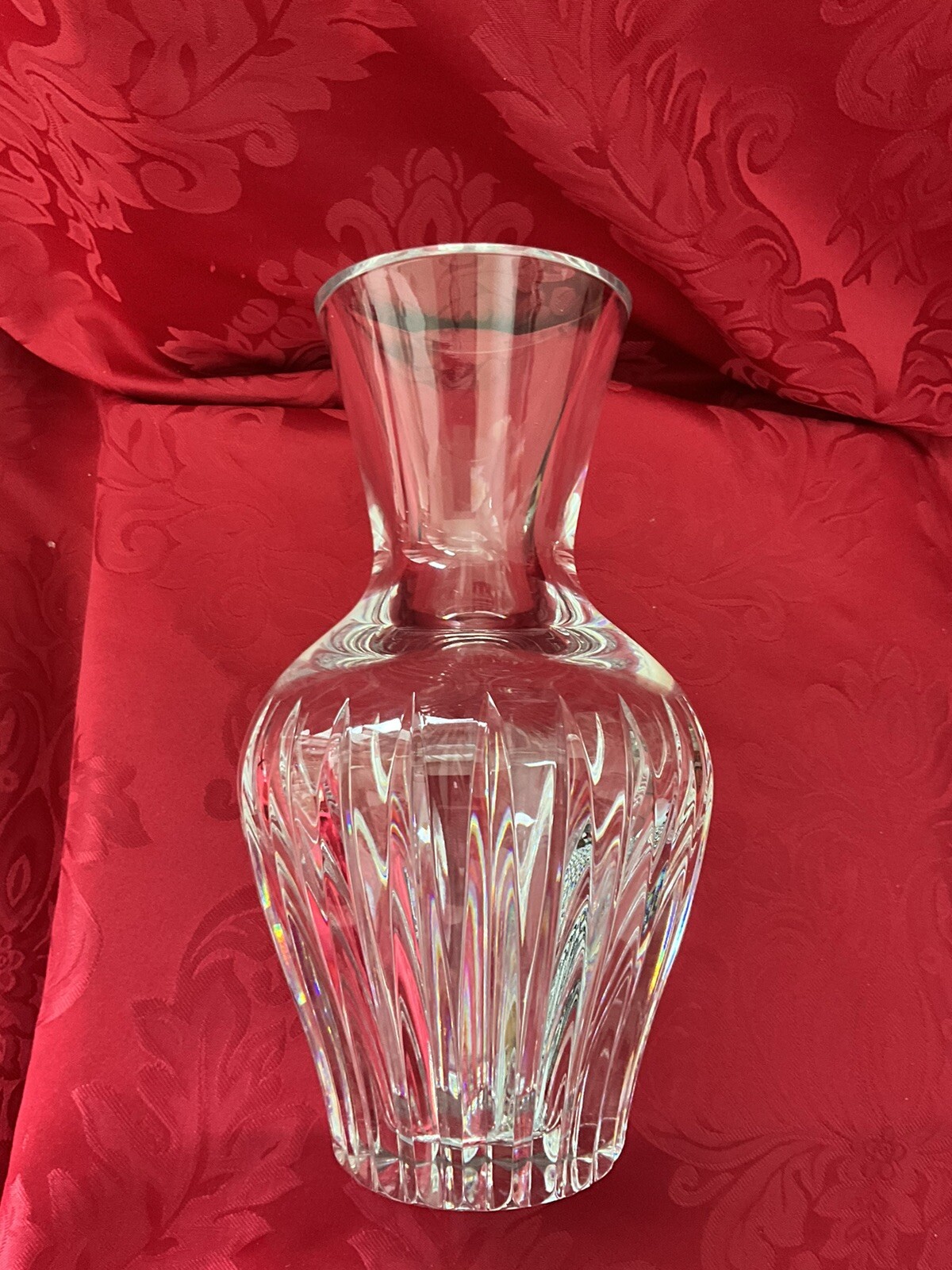 NEW FLAWLESS Exceptional BACCARAT France Art Glass GENEVIEVE Crystal FLOWER VASE