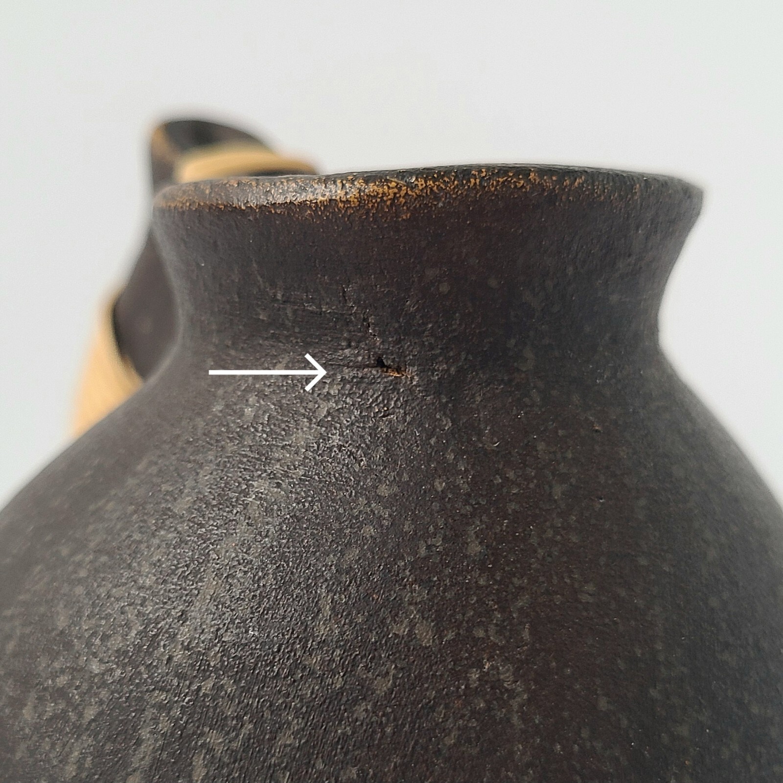 Handmade Terracotta Pottery Pitcher Brown Jug Rattan Wrapped Handle Philippines