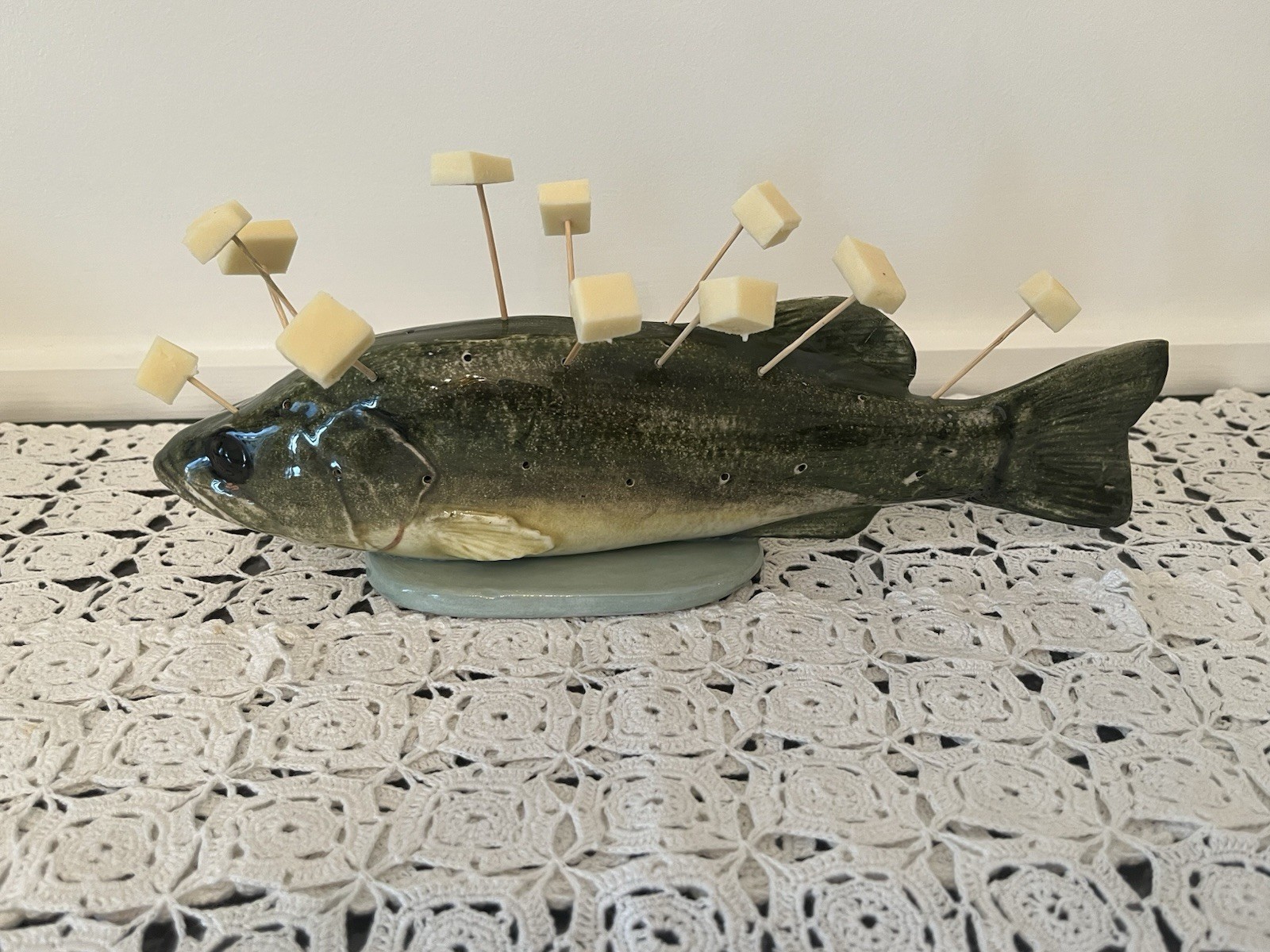 Singing River Original Fish Hors d’Oeuvres Server Josie Gautier Southern Pottery