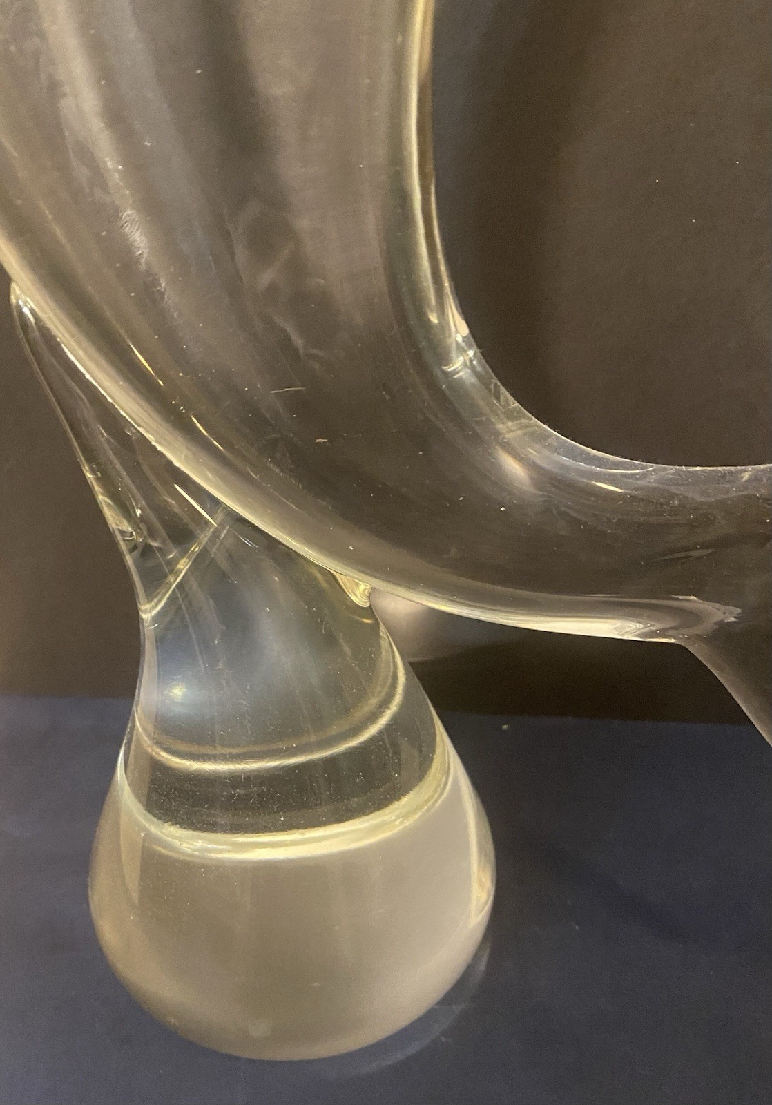 Art Glass Swordfish Sculpture 16” Tall Very Heavy Hand Made