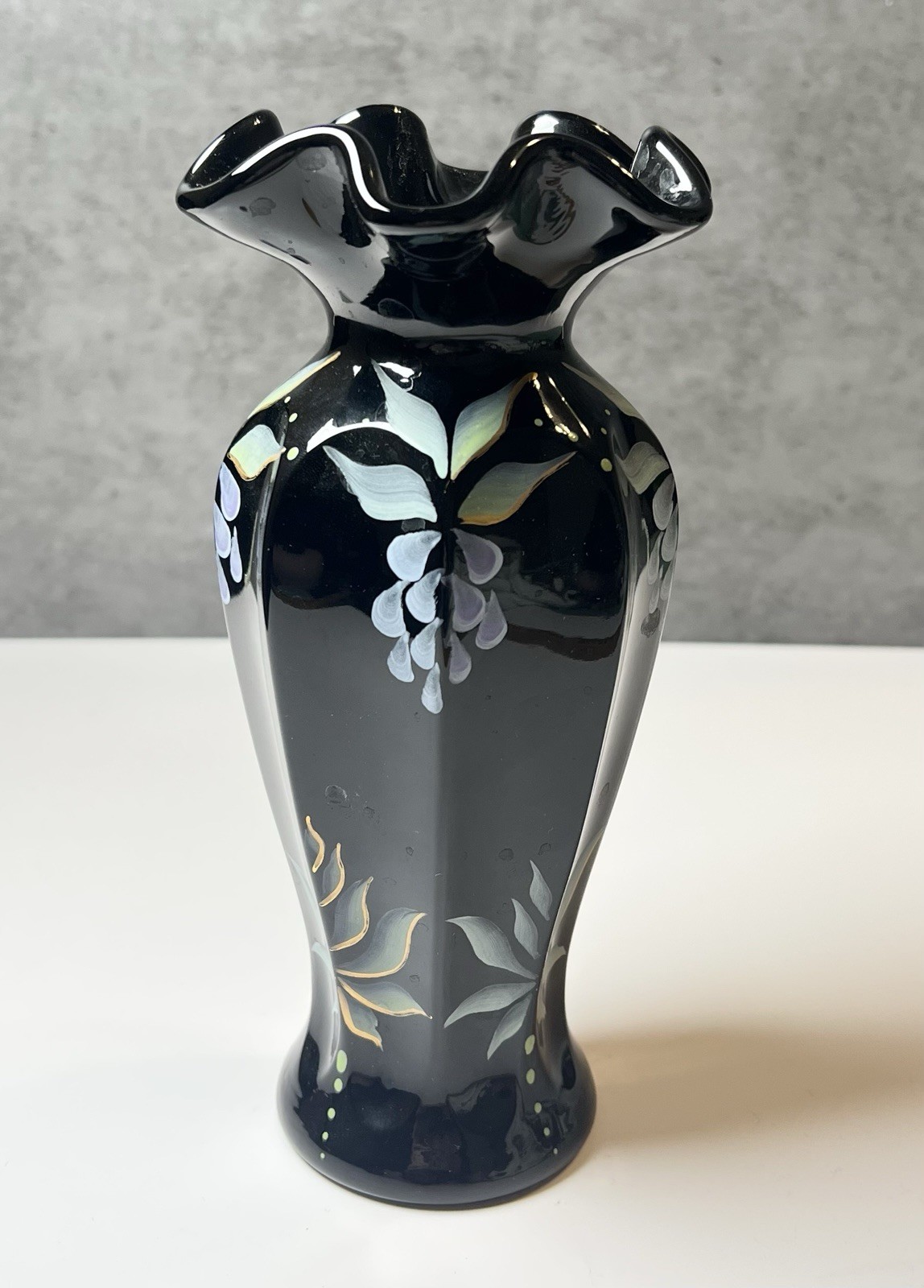 Michael Fenton Family Signature Ebony Medallion Signed Limited Edition Vase 1997