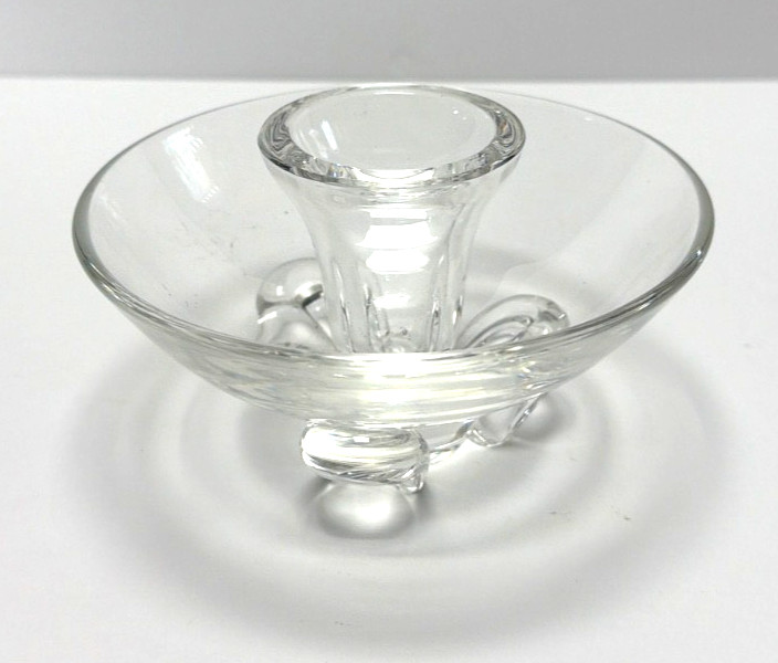 Vintage Steuben Glass “Arch Coronet” Mid-Century Crystal Candlestick Holder #803