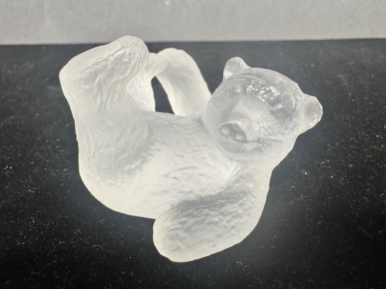 Daum Crystal Pate De Verre Mini Bear Retail $330 Adorable And Perfect