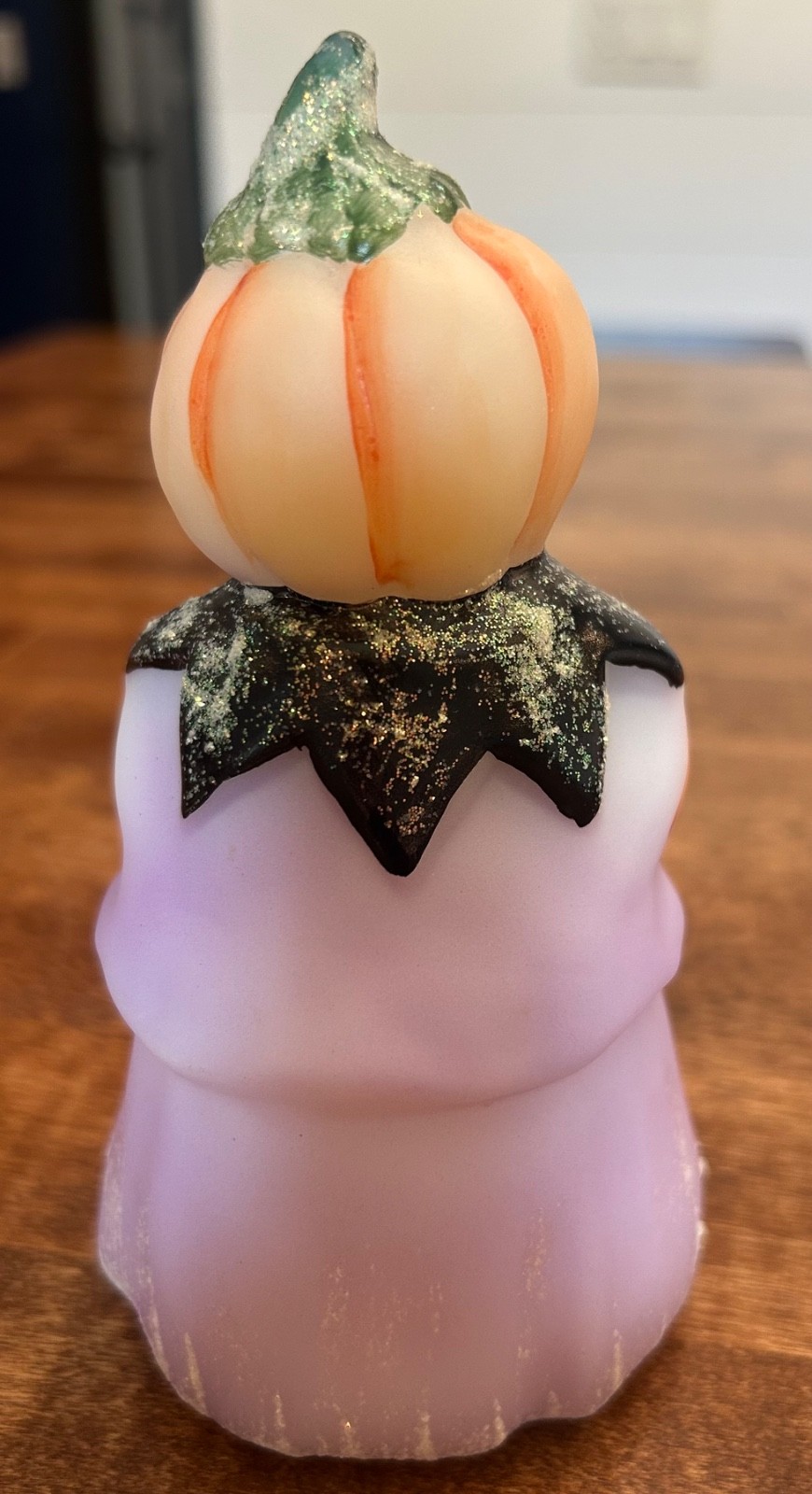 Fenton Glass Hand Painted Pumpkinhead w/Treats bag Halloween Figurine SIGNED
