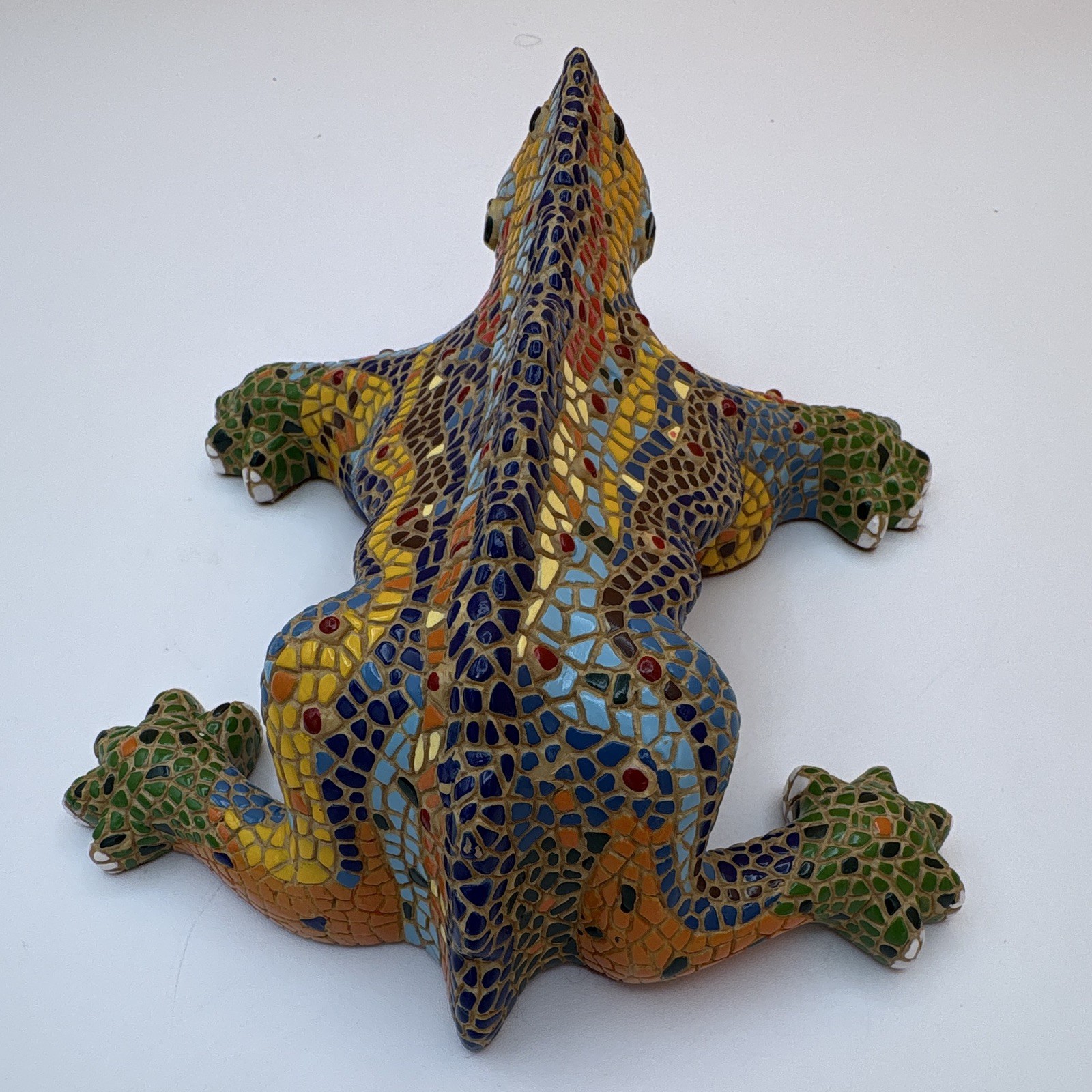 Mosaic 8″ Lizard From Antoni Gaudi Guell Barcelona Spain Ceramic Animal Fig.