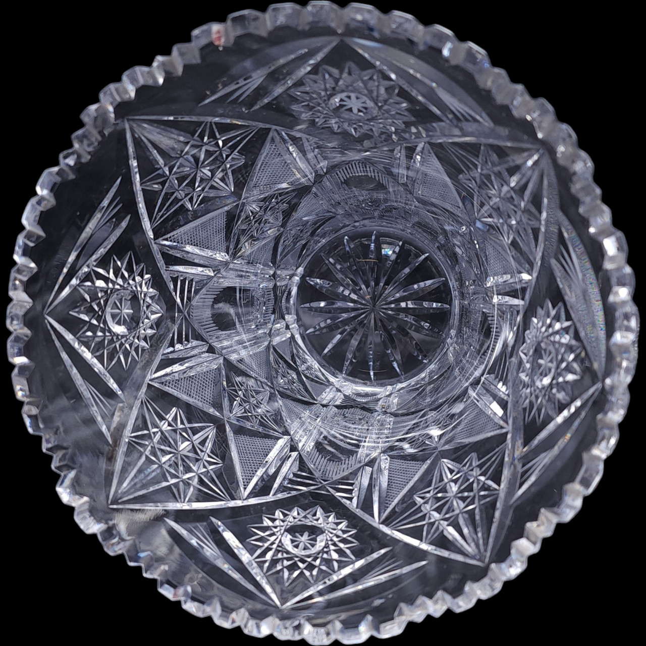American Brilliant Period Cut Glass Vase
