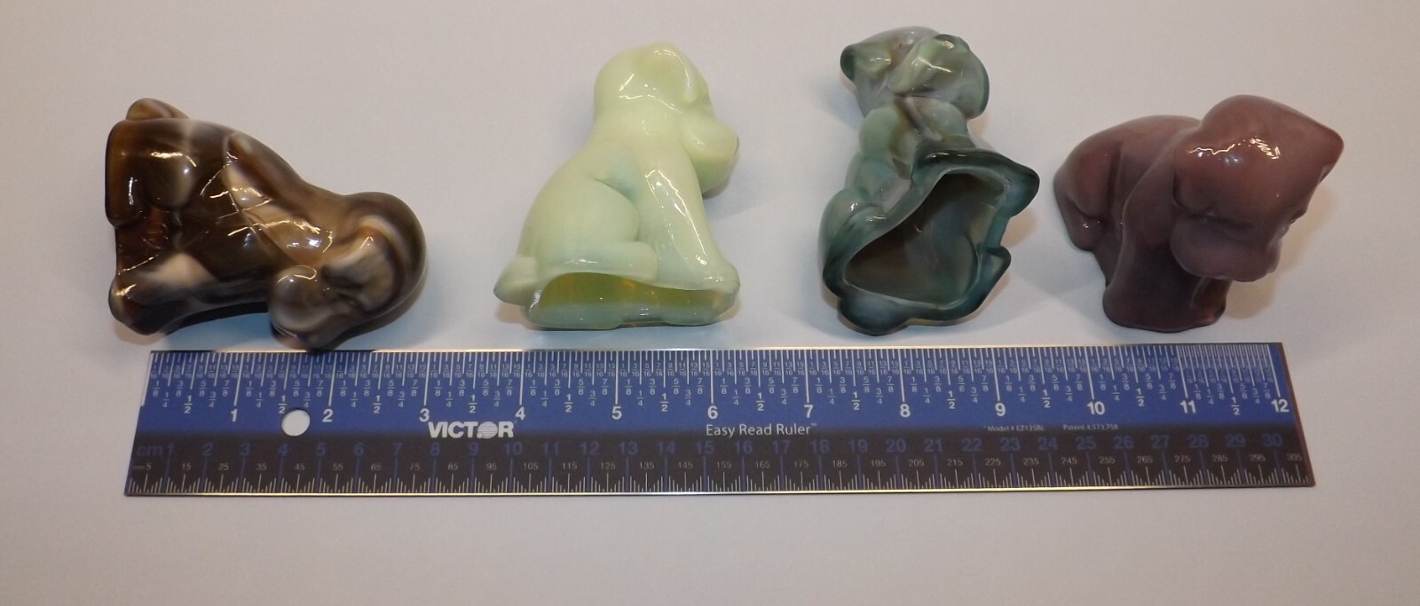 Vintage Degenhart Glass Pooche Dog, Pooch Dogs, Lot of 4, #4