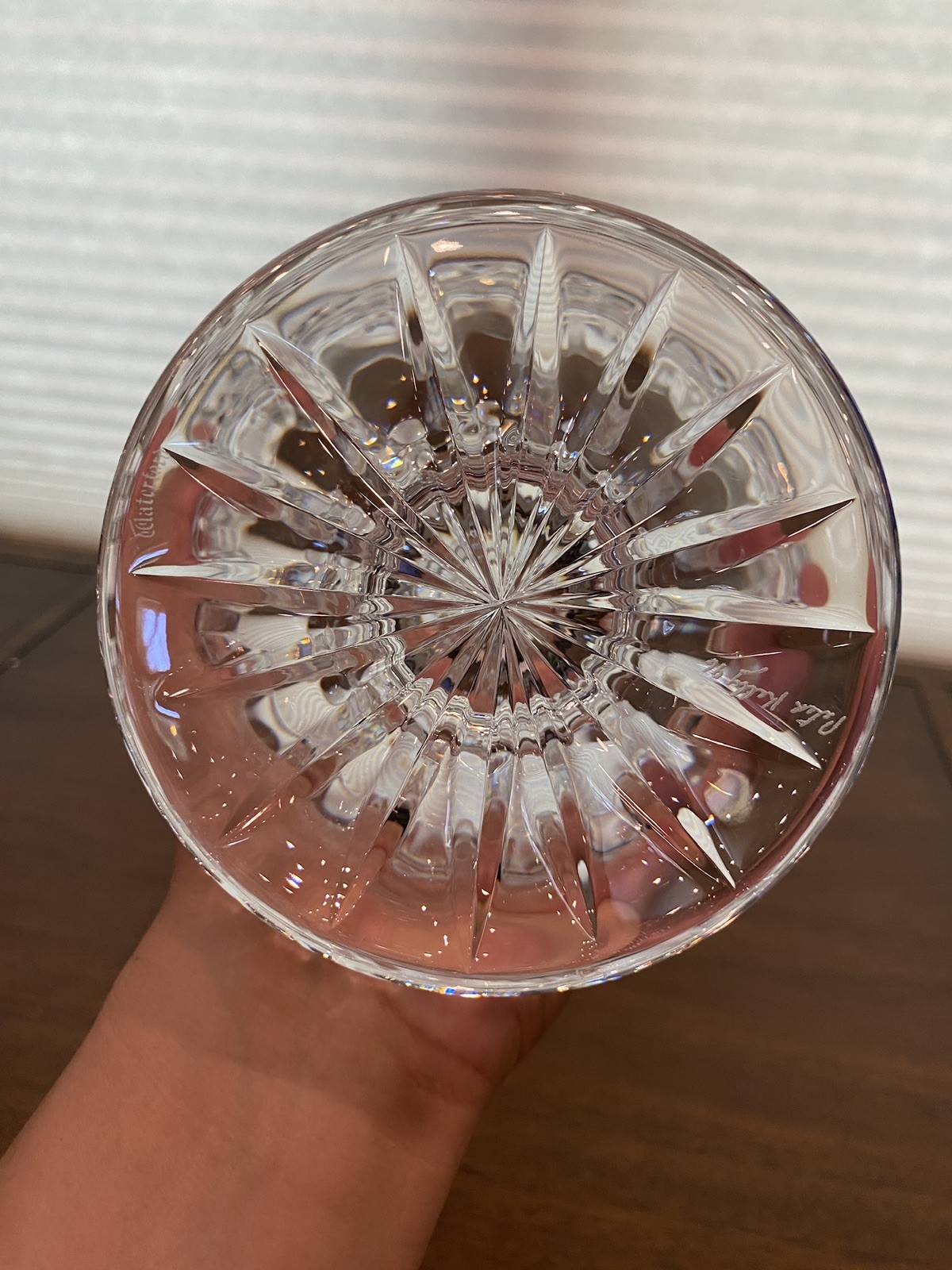 STUNNING VTG 1996 PETER KELLY WATERFORD Crystal ARTISAN Footed Vase SIGNED 10″H
