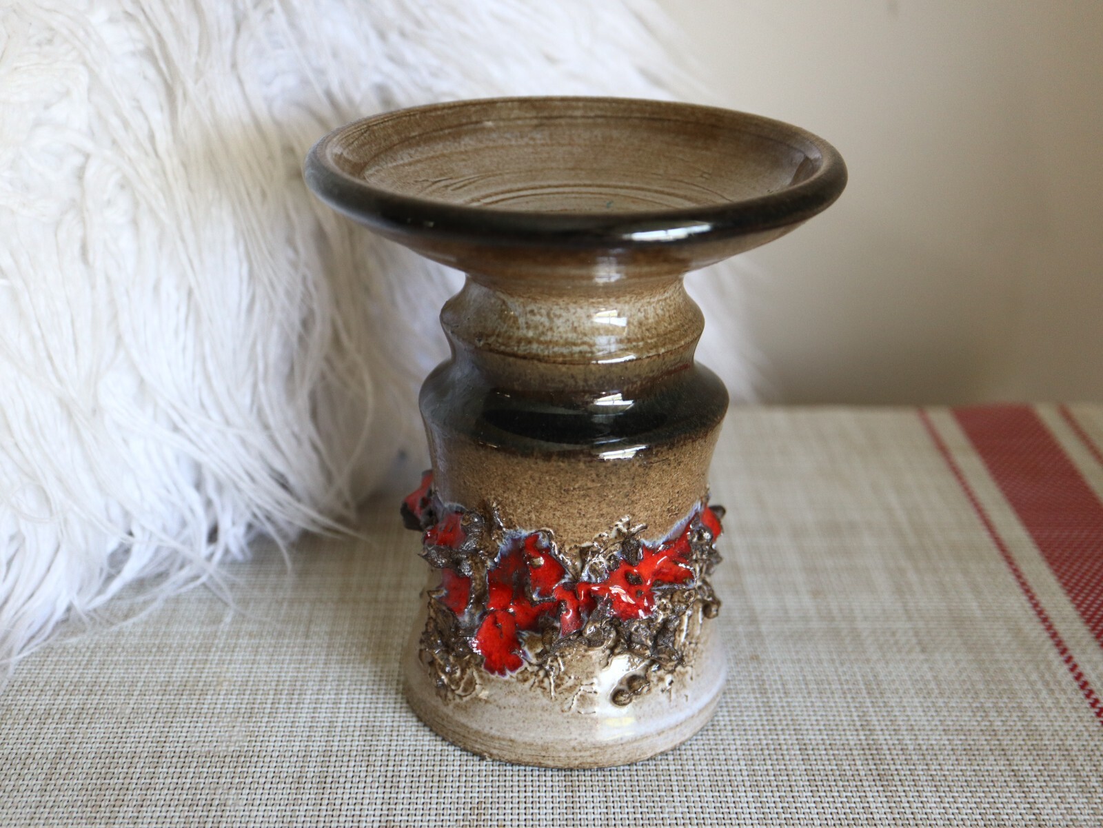 Fat Lava Hand Made Glit Lava Ceramics Candleholder Candle Holder lceland