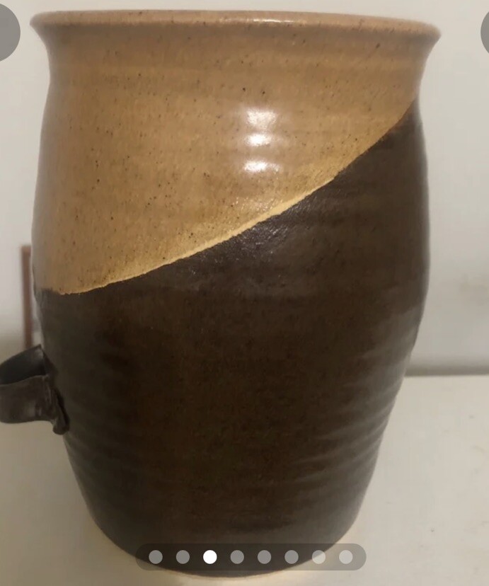 Signed Piece Of Richmond Pottery Pot With Handle Vintage