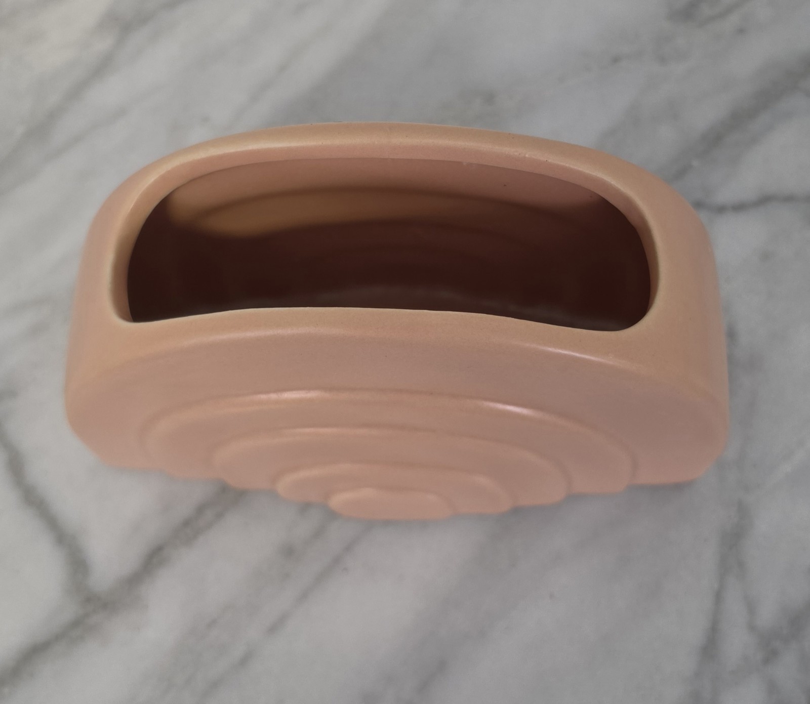 Art Deco Orange Peach Vase