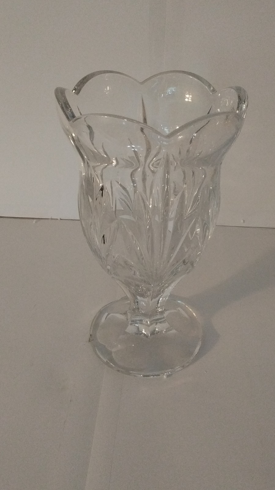 Royal Limited 24% Lead Crystal Tulip Vase Clear Decorative Glass with Box