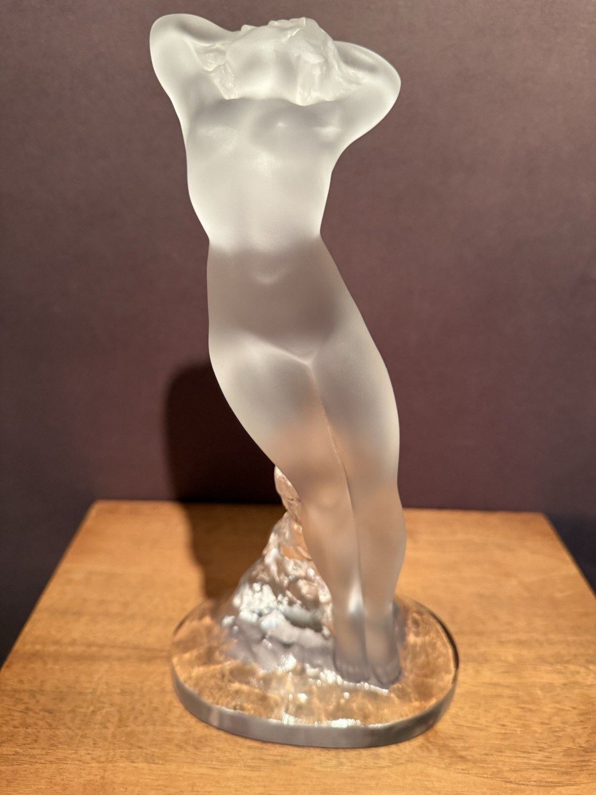 Lalique France Danseuse Dans Nude Dancer Crystal Figure 9.25″ Mint Condition