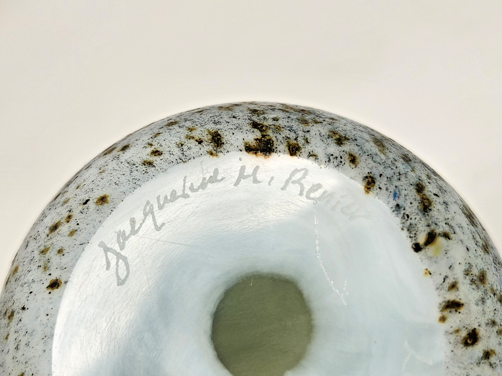 Rare Lotton Art Glass Studio Paperweight Signed 2005