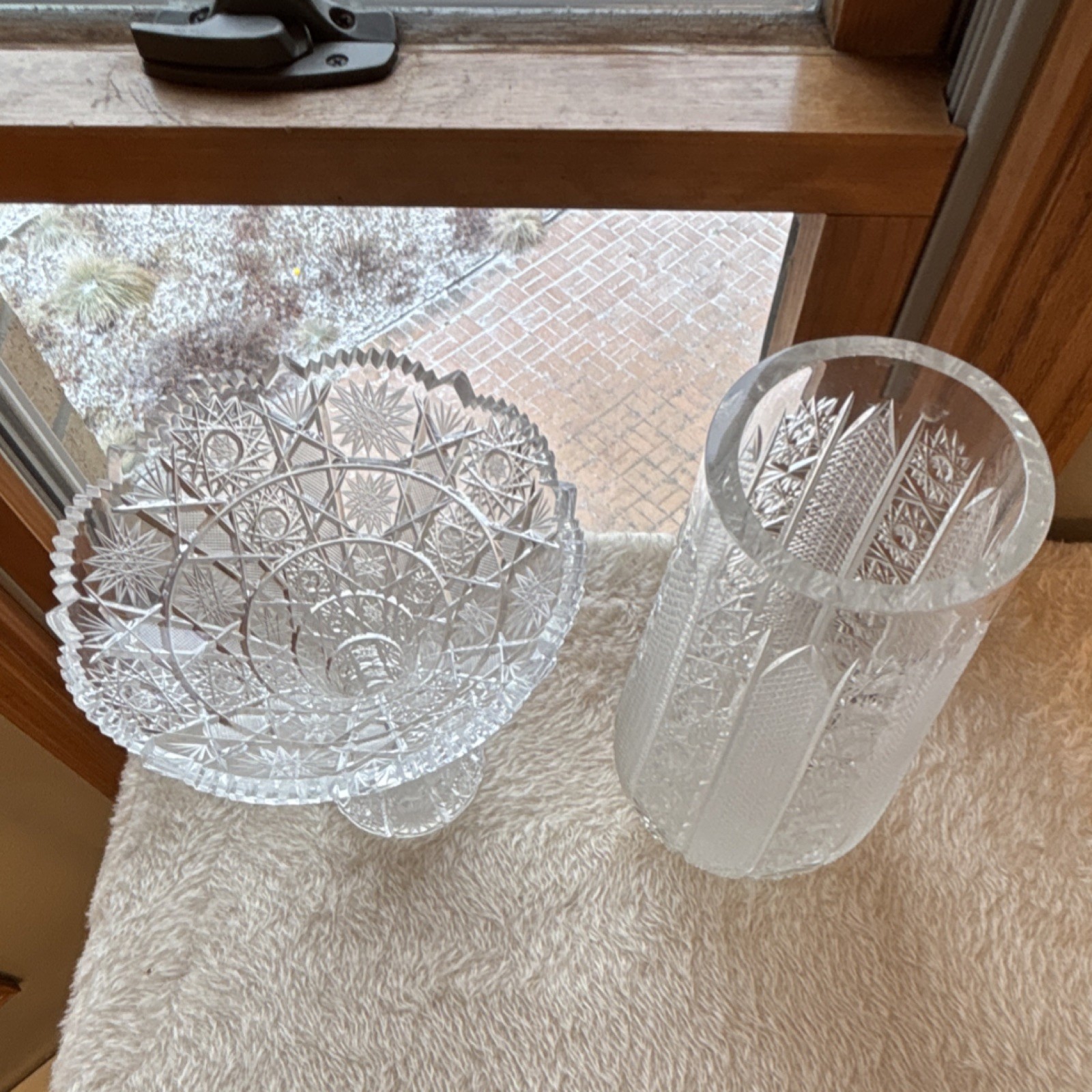Bohemia Czech Republic Cut Crystal Vases (2)