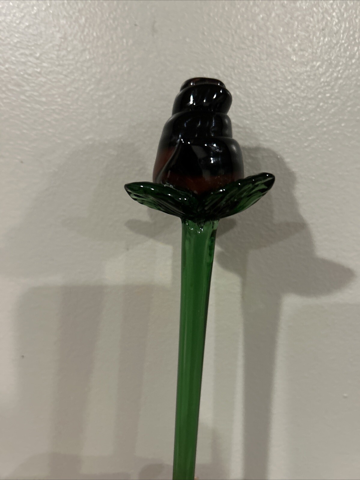 Glass Long Stem Rose Vintage