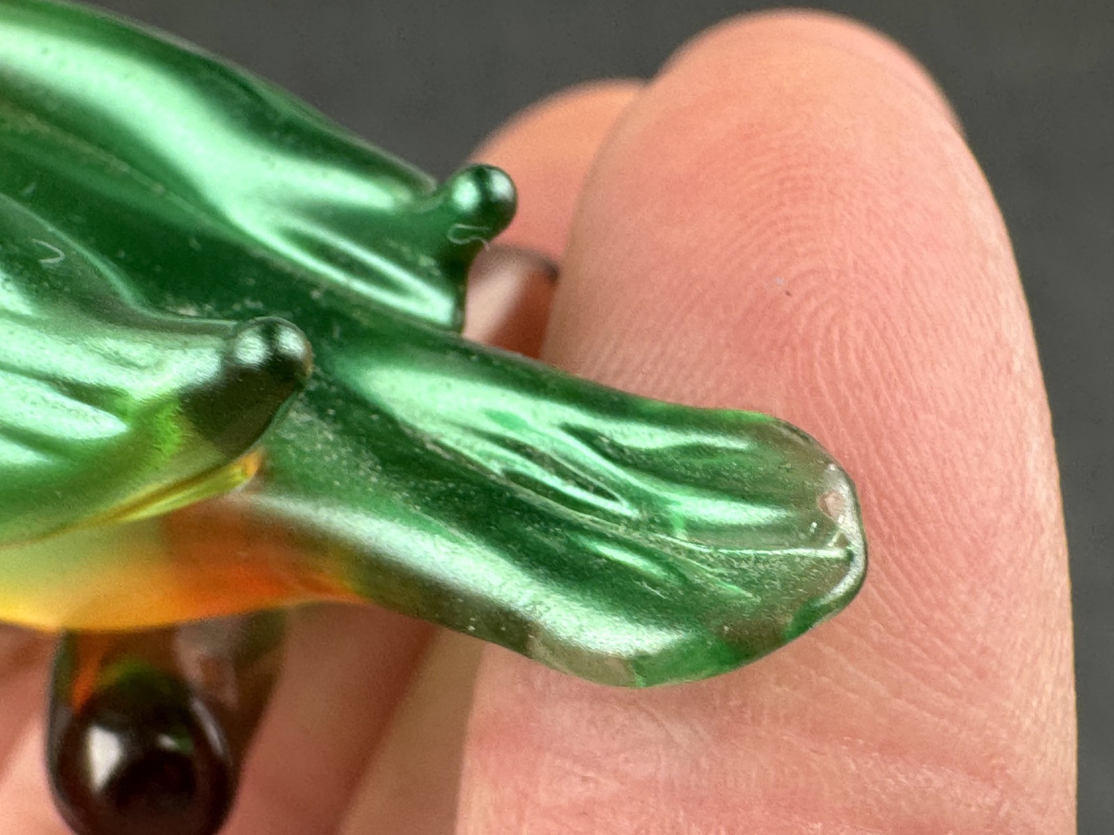 Hand Blown Glass Parrot Pair Figurine Art Sculpture Decor Miniature 2″