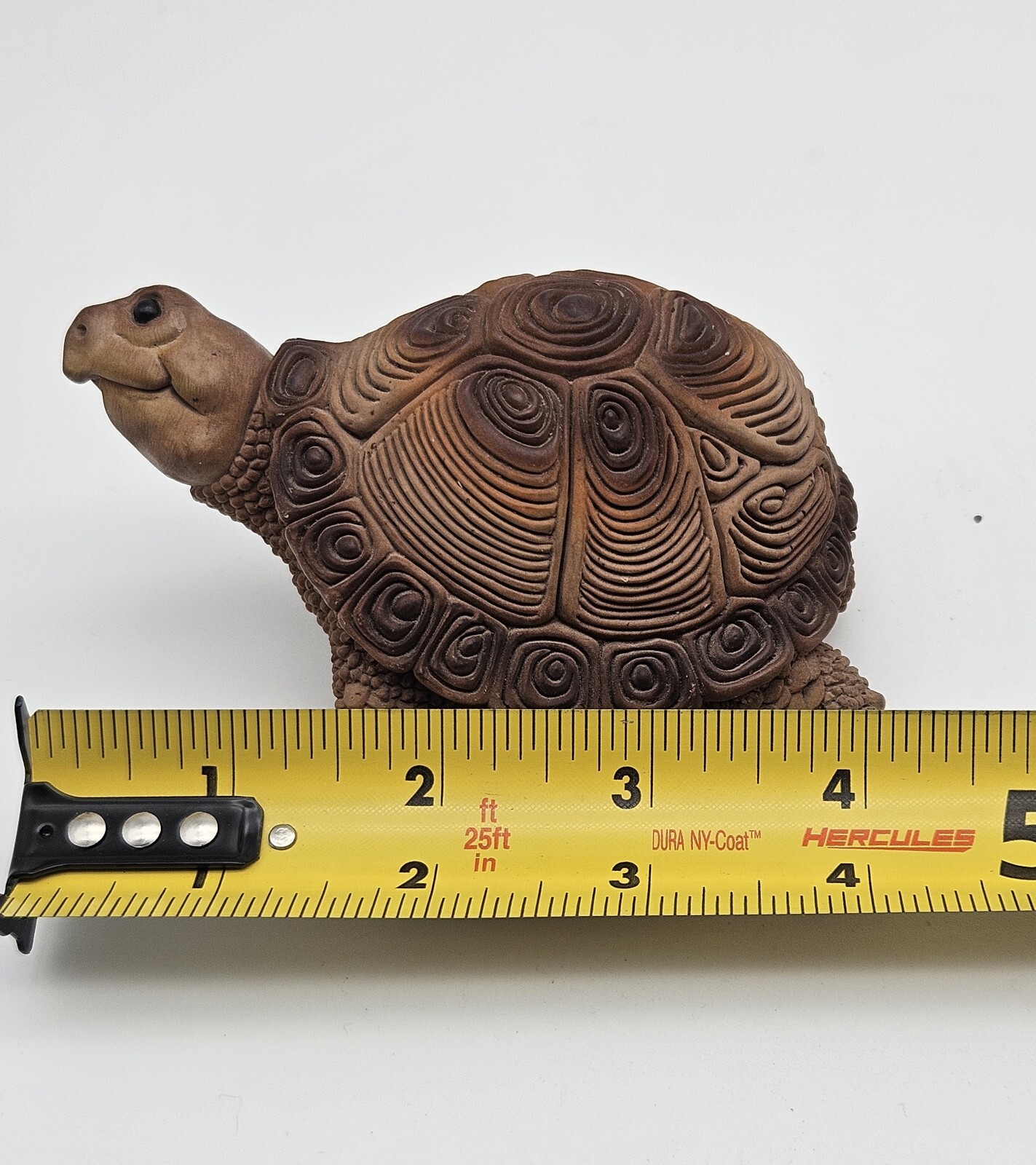 Vintage Don James Turtle Figurine Clay Unique Details Set Of 2 Handmade Signed