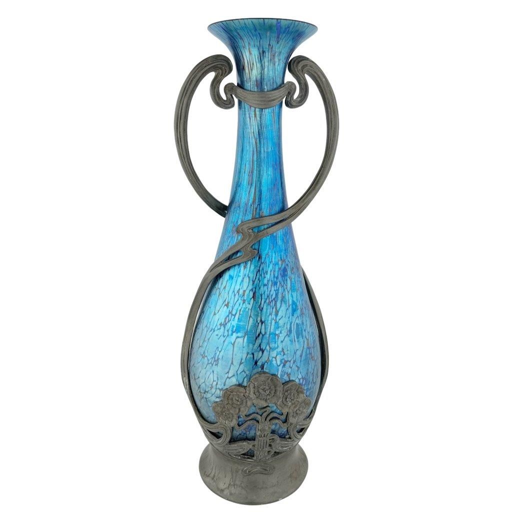 Loetz PN I-7685 Cobalt Papillon Art Nouveau Juventa Vase c1901