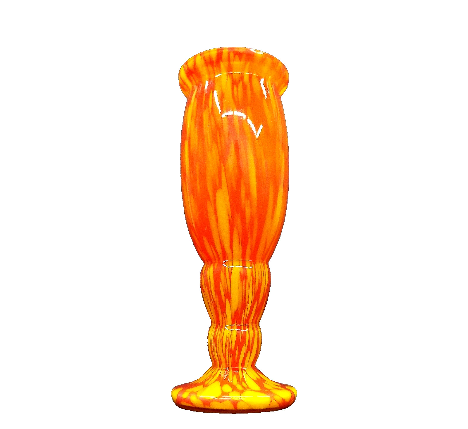 Fine Quality Czech-Deco End-of-Day Cased Art Glass Vase…….Possibly Kralik