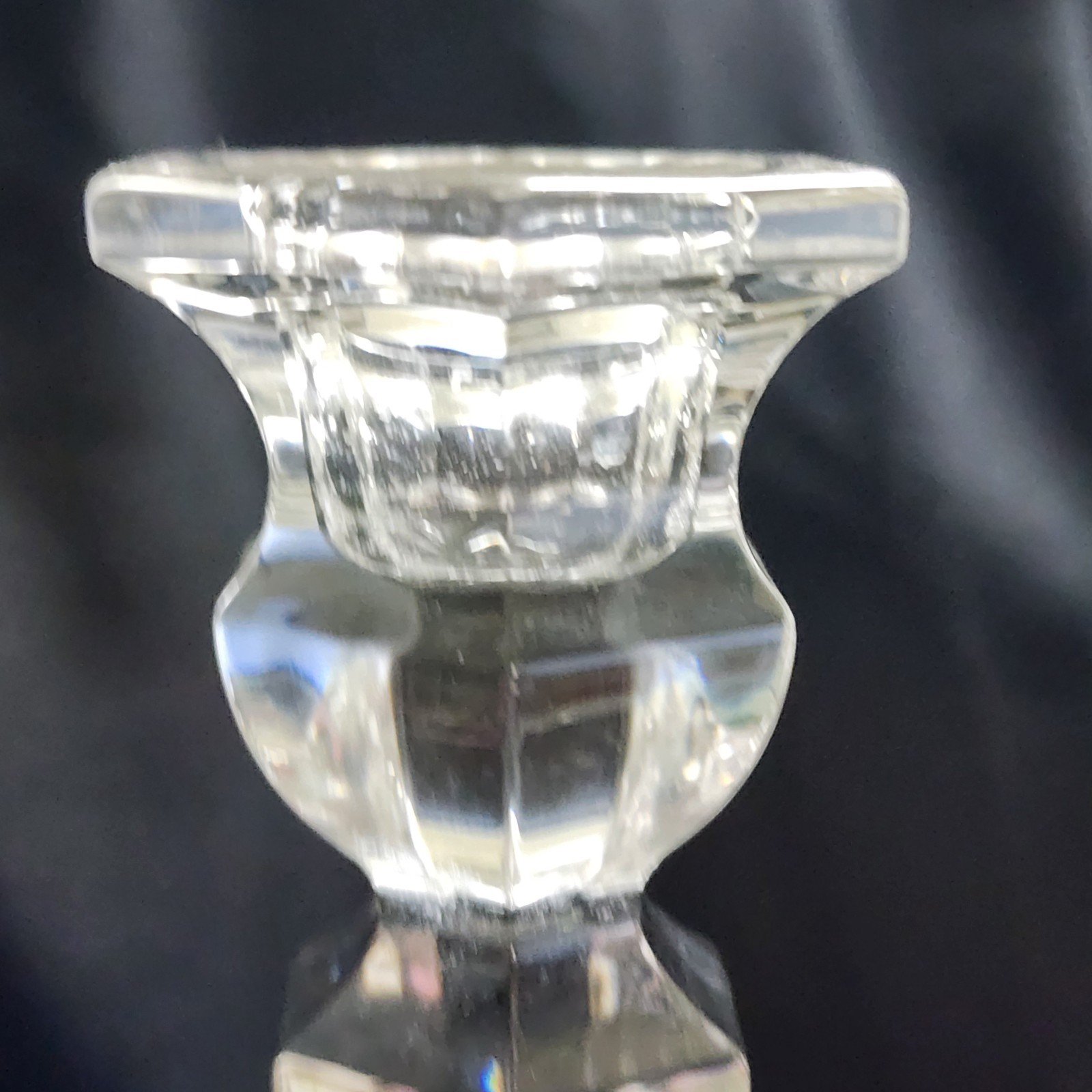 Mikasa Crystal Clear Glass CAMBRIDGE 11.75″ Candlesticks Holders Taper Holder