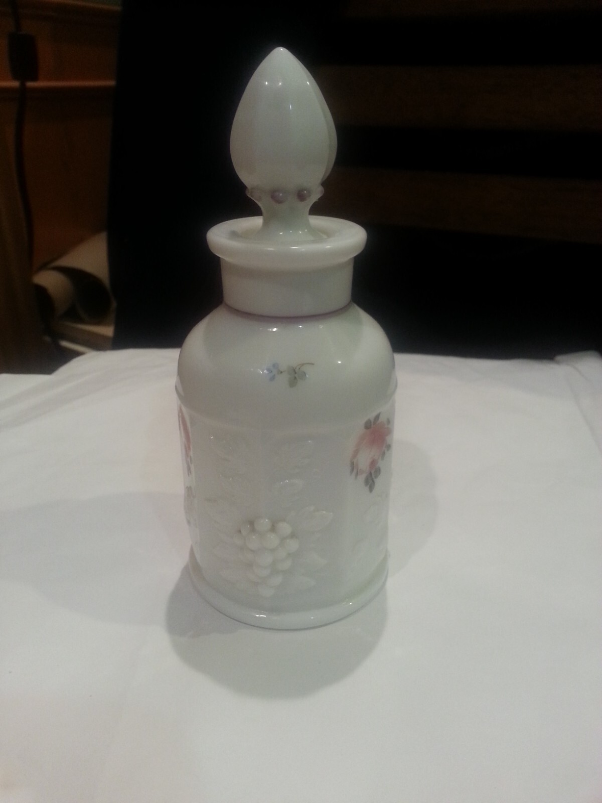 Westmoreland Paneled Grape RARE PG-75 Deorated Toilet Bottle