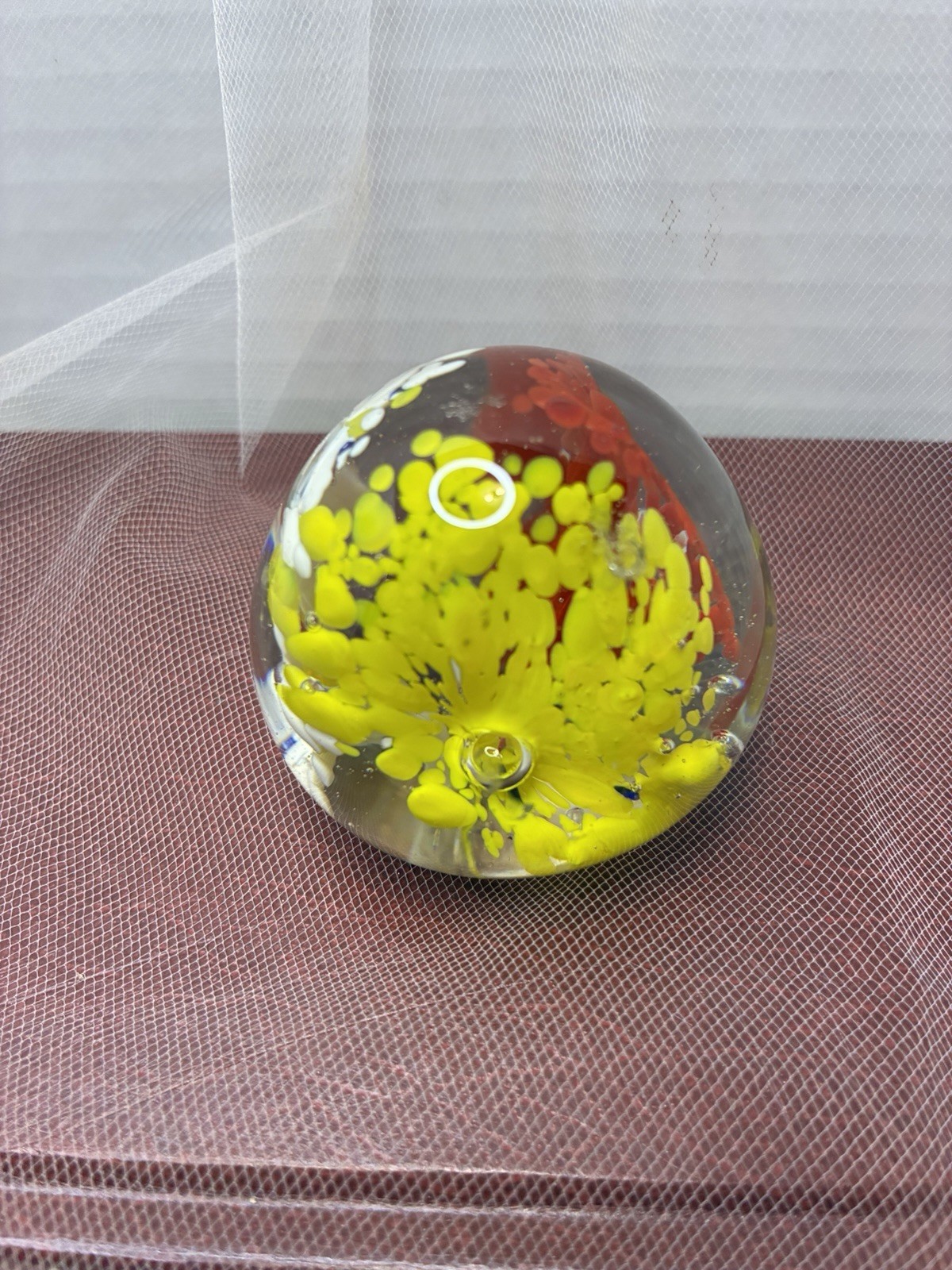 Vintage Fine Art Glass Paperweight – Made In India Hand Blown