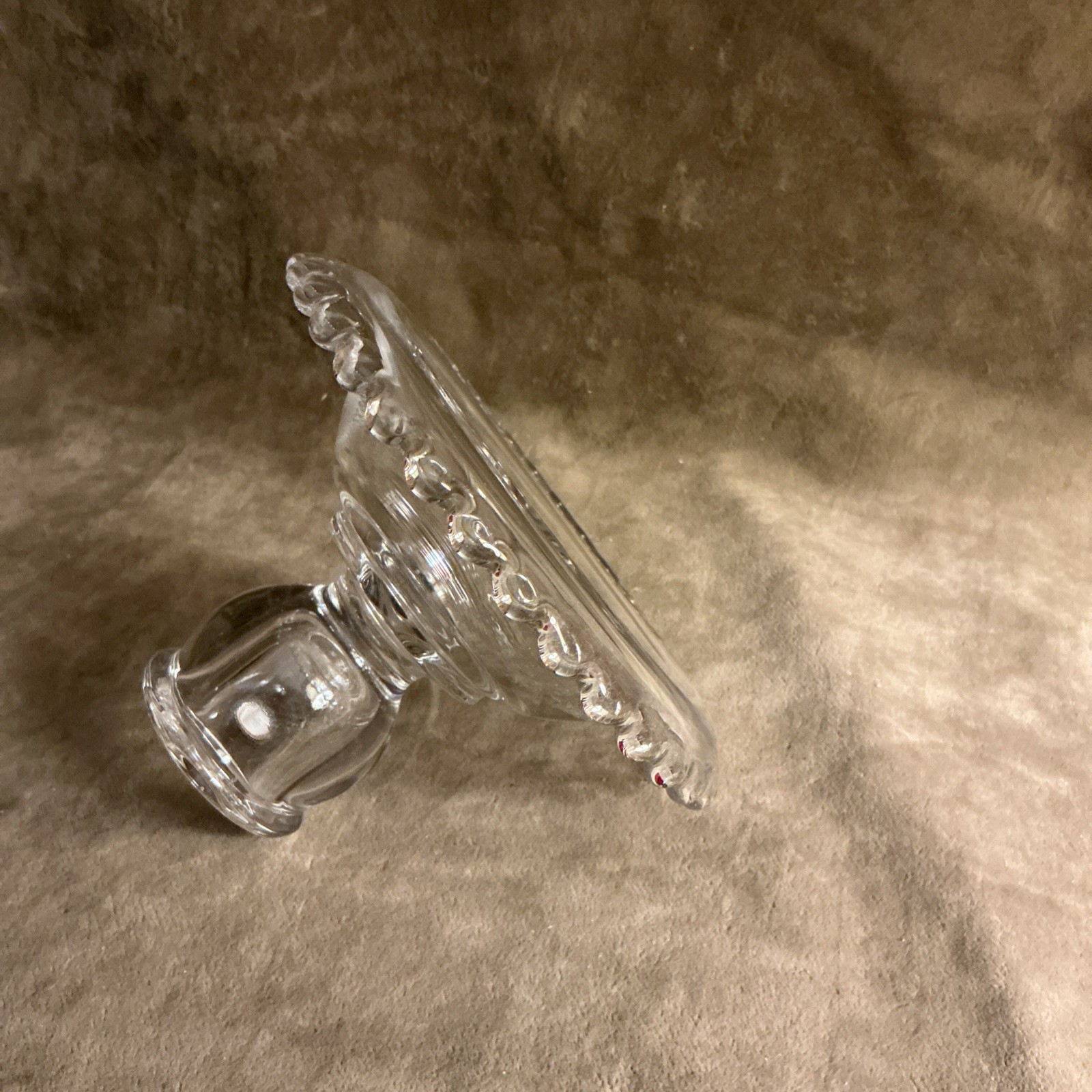 1940s imperial glass candlewick pattern clear candle holder number two