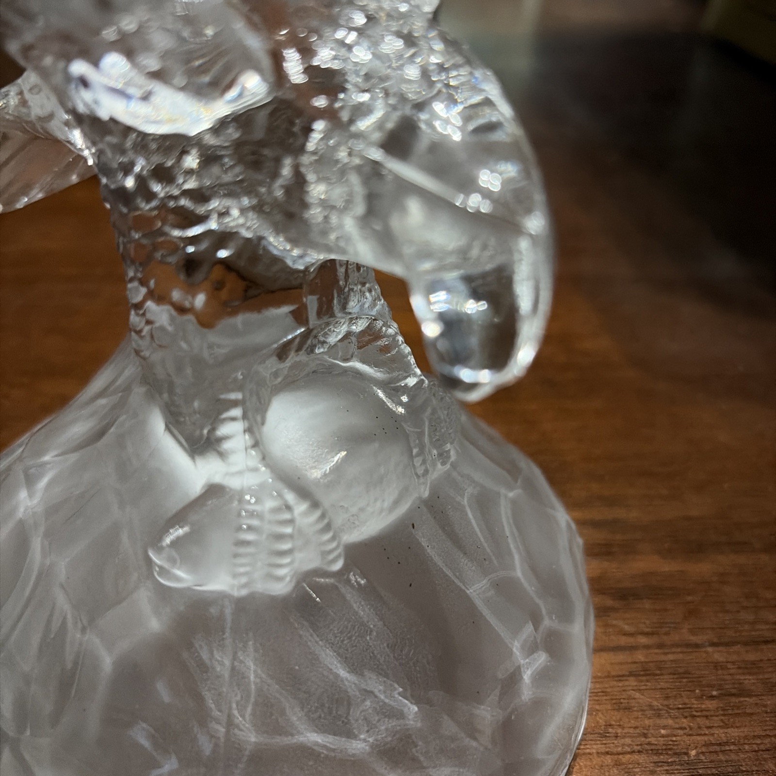 Figurine Cystsl Bald Eagle Crystal Glass Sculture