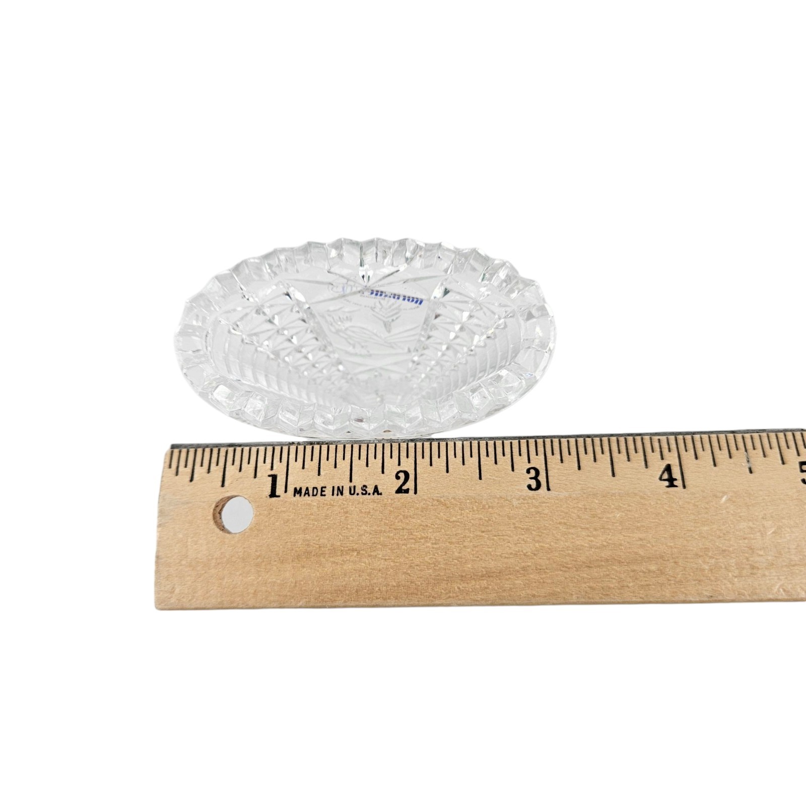 Vintage Hofbauer Byrdes Crystal Collection Small Fan Vase Bird 3.5″ West Germany